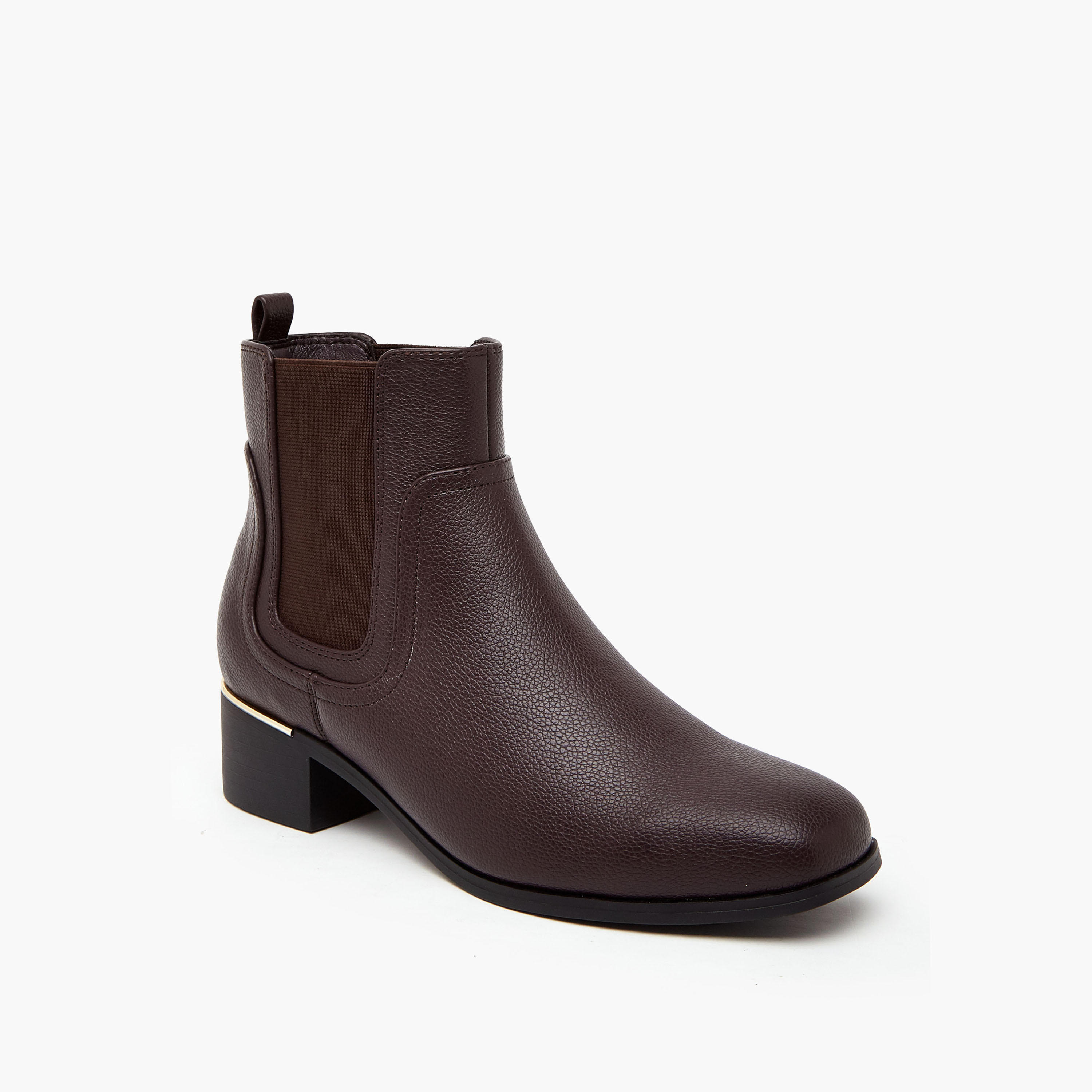 Flora Bella Solid Chelsea Ankle Boots with Block Heels-women-shoes-boots-image-2