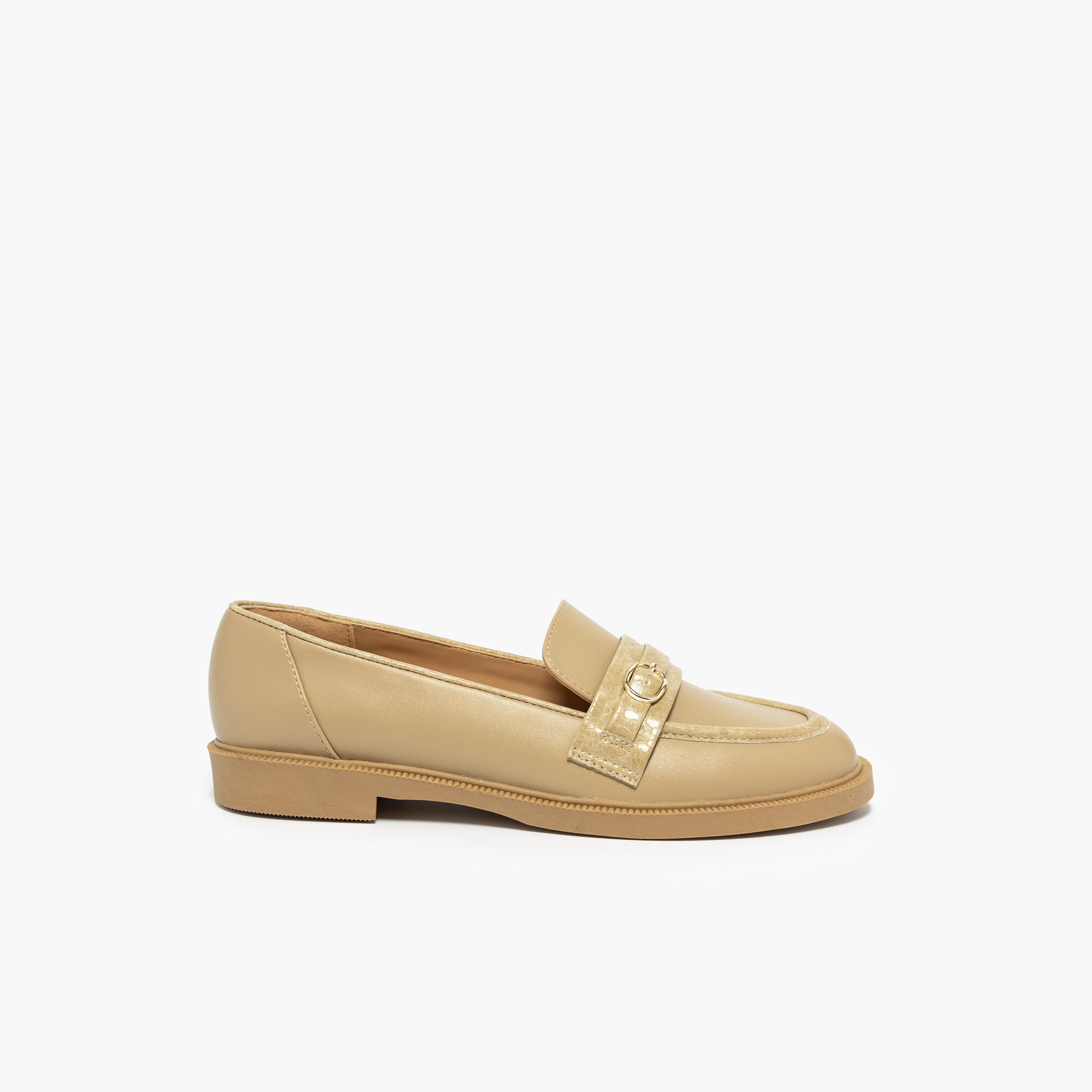 Paprika Buckle Accent Slip-On Loafers-women-shoes-loafersandmoccasins-image-3