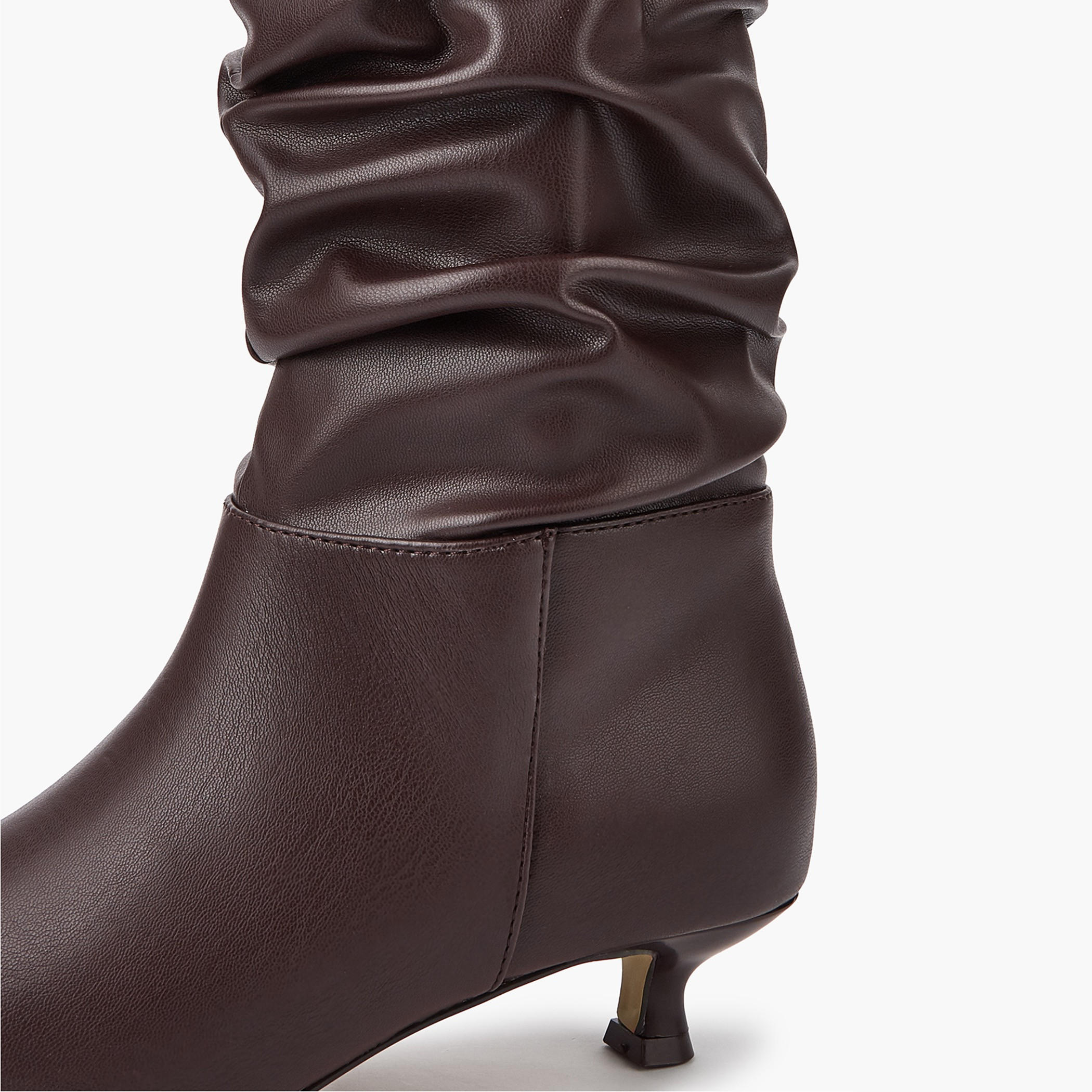 Flora Bella Women's Ruched Kitten Heel High Shaft Boots-women-shoes-boots-image-4
