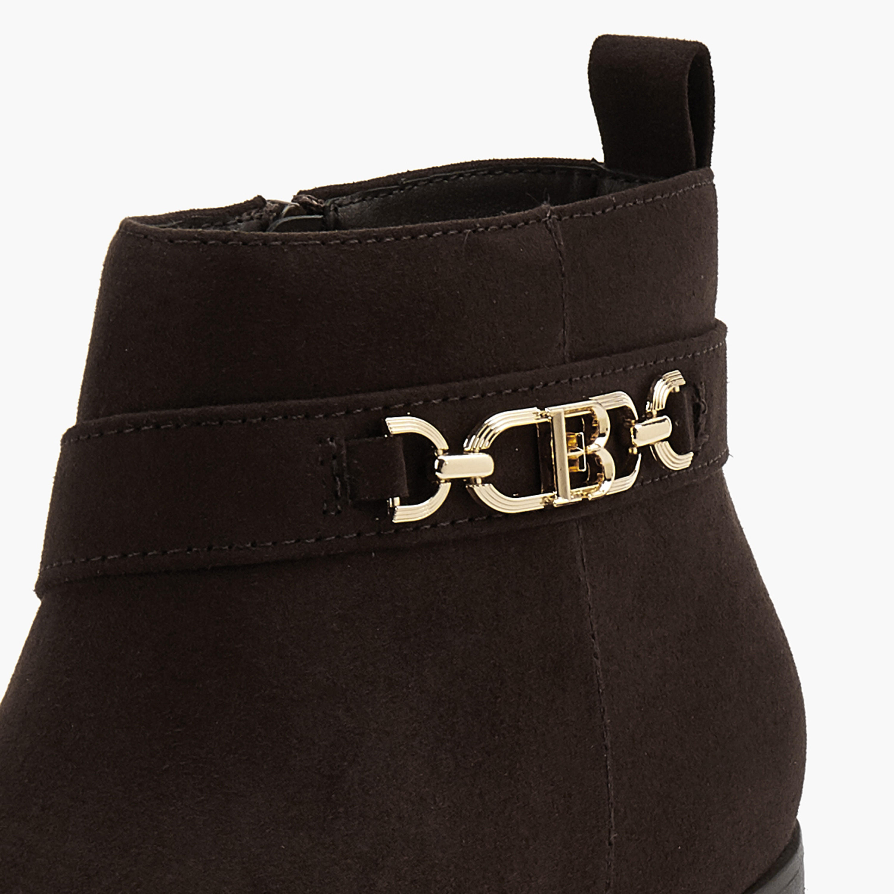 Flora Bella Chain Accent Ankle Boots with Zip Closure-women-shoes-boots-image-4