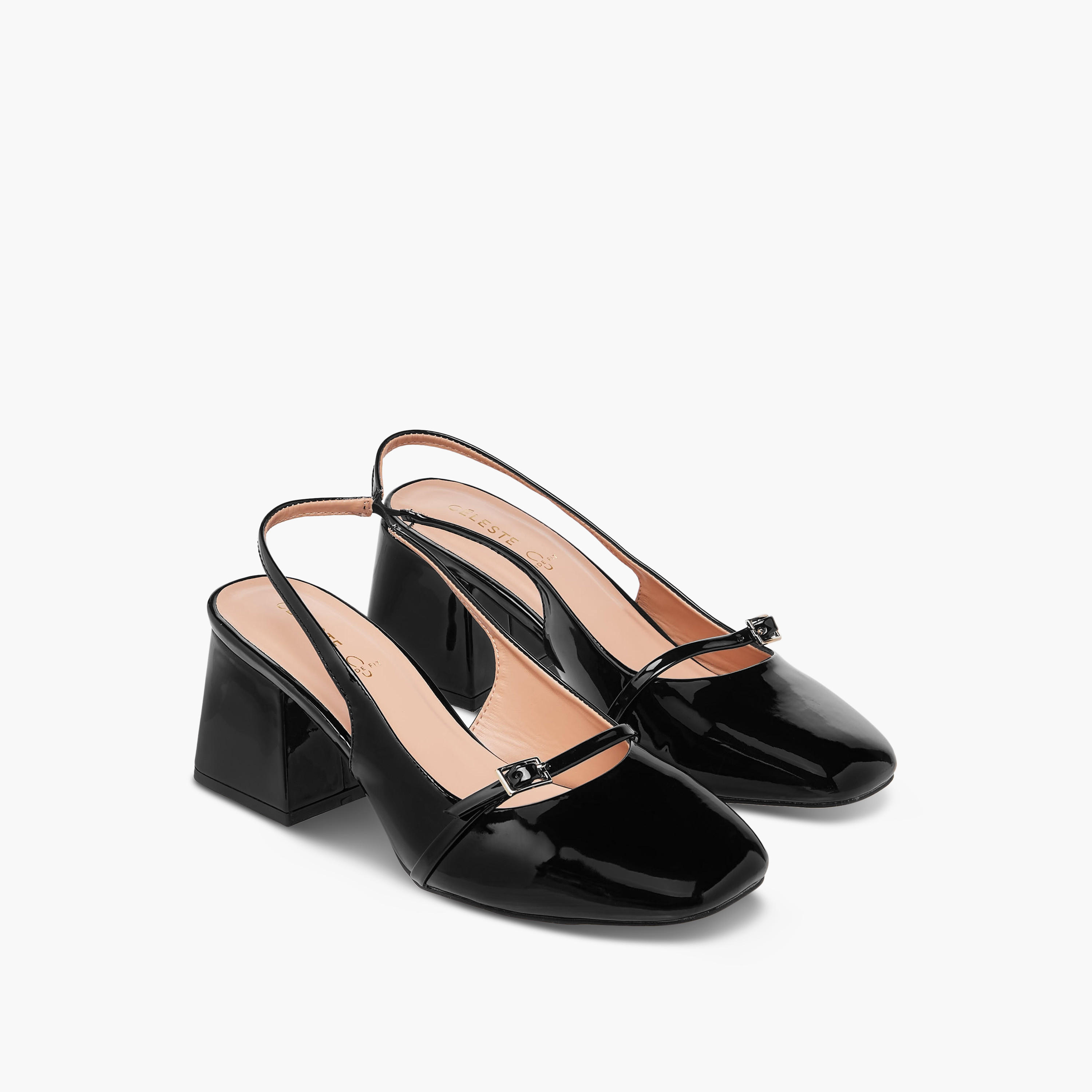 Celeste Women's Solid Slingback Shoes with Block Heels-women-shoes-heels-image-1