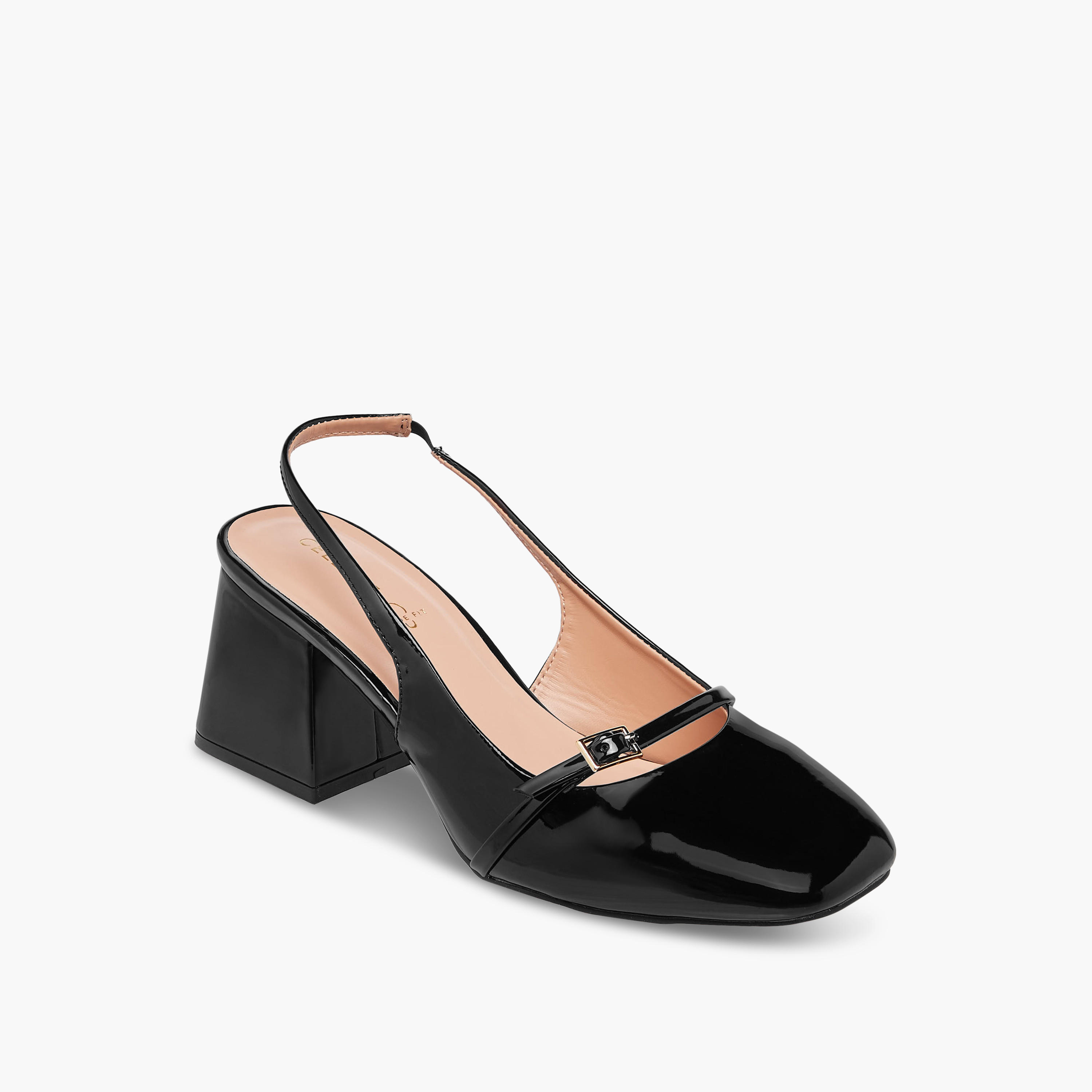Celeste Women's Solid Slingback Shoes with Block Heels-women-shoes-heels-image-2