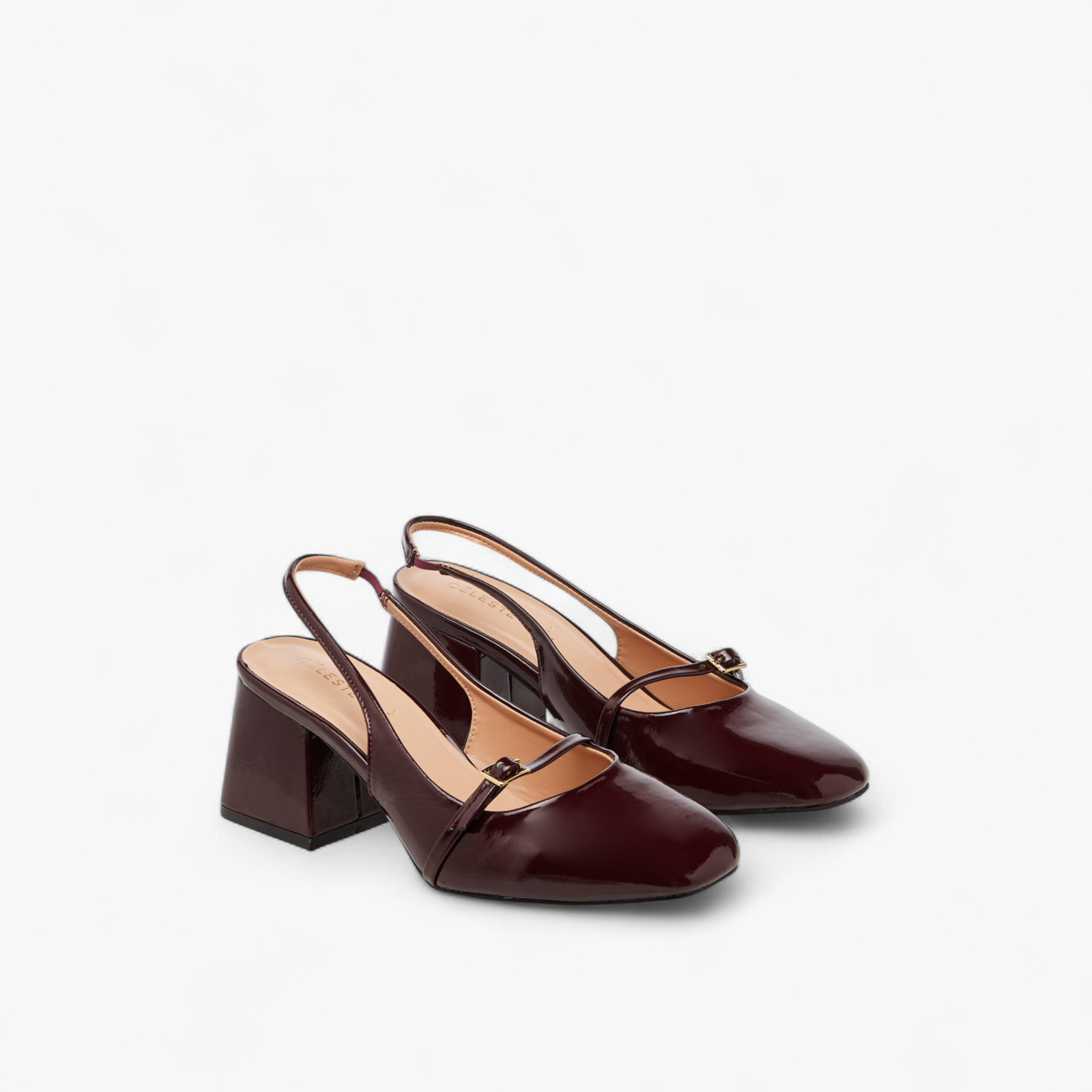 Celeste Women's Solid Slingback Shoes with Block Heels-women-shoes-heels-image-1