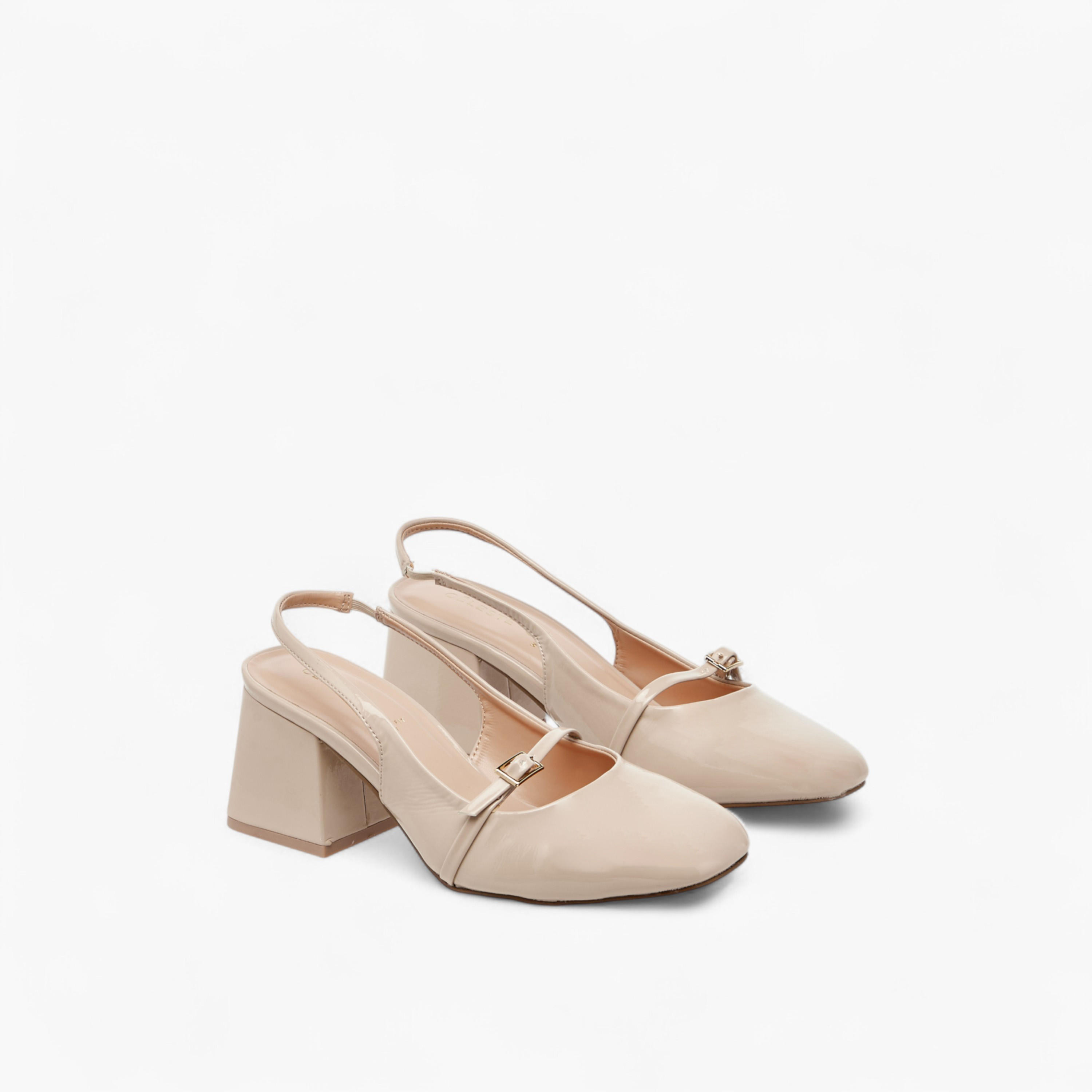 Celeste Women's Solid Slingback Shoes with Block Heels-women-shoes-heels-image-1