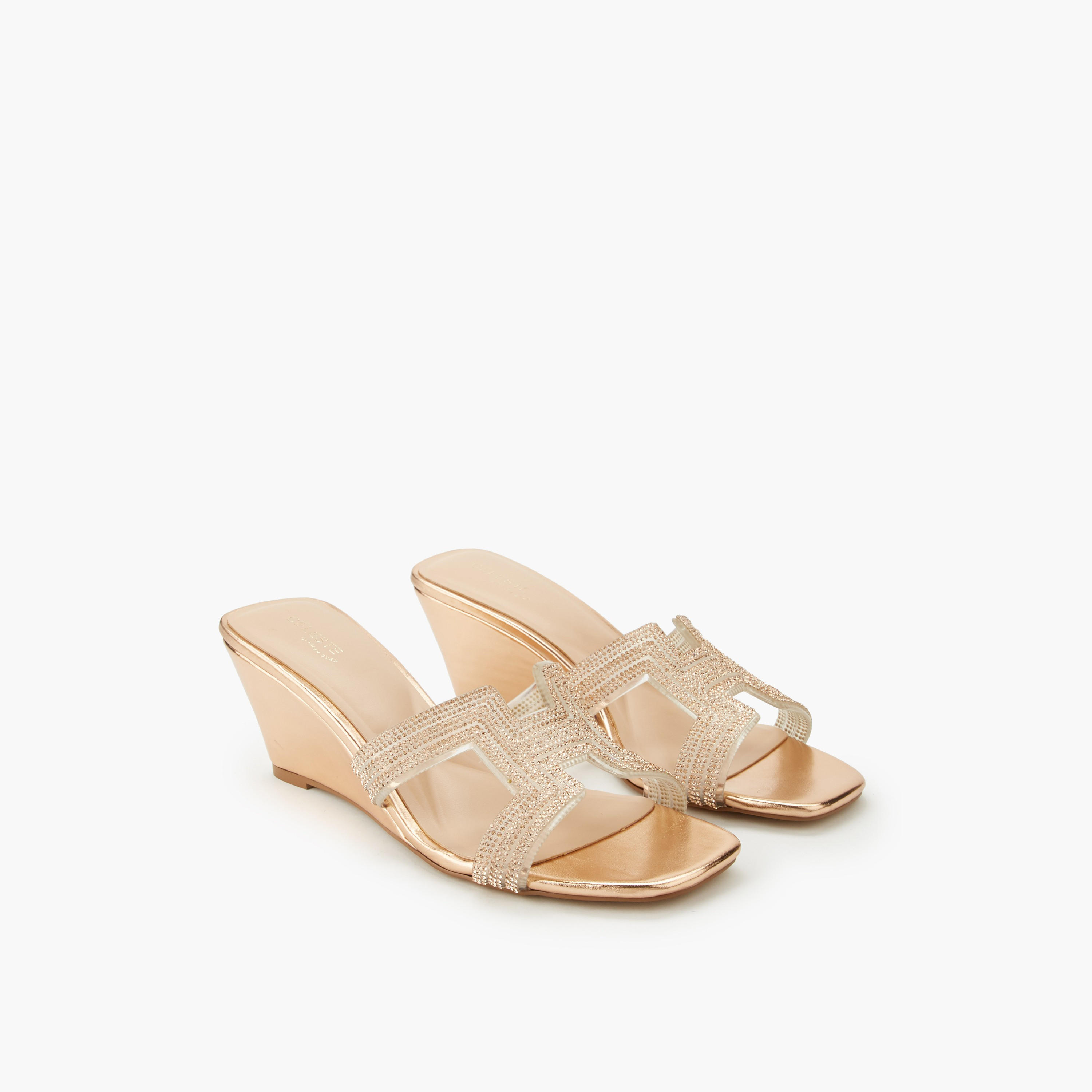 Celeste Women Embellished Wedge Heel Sandals-women-shoes-sandals-heeled-image-1