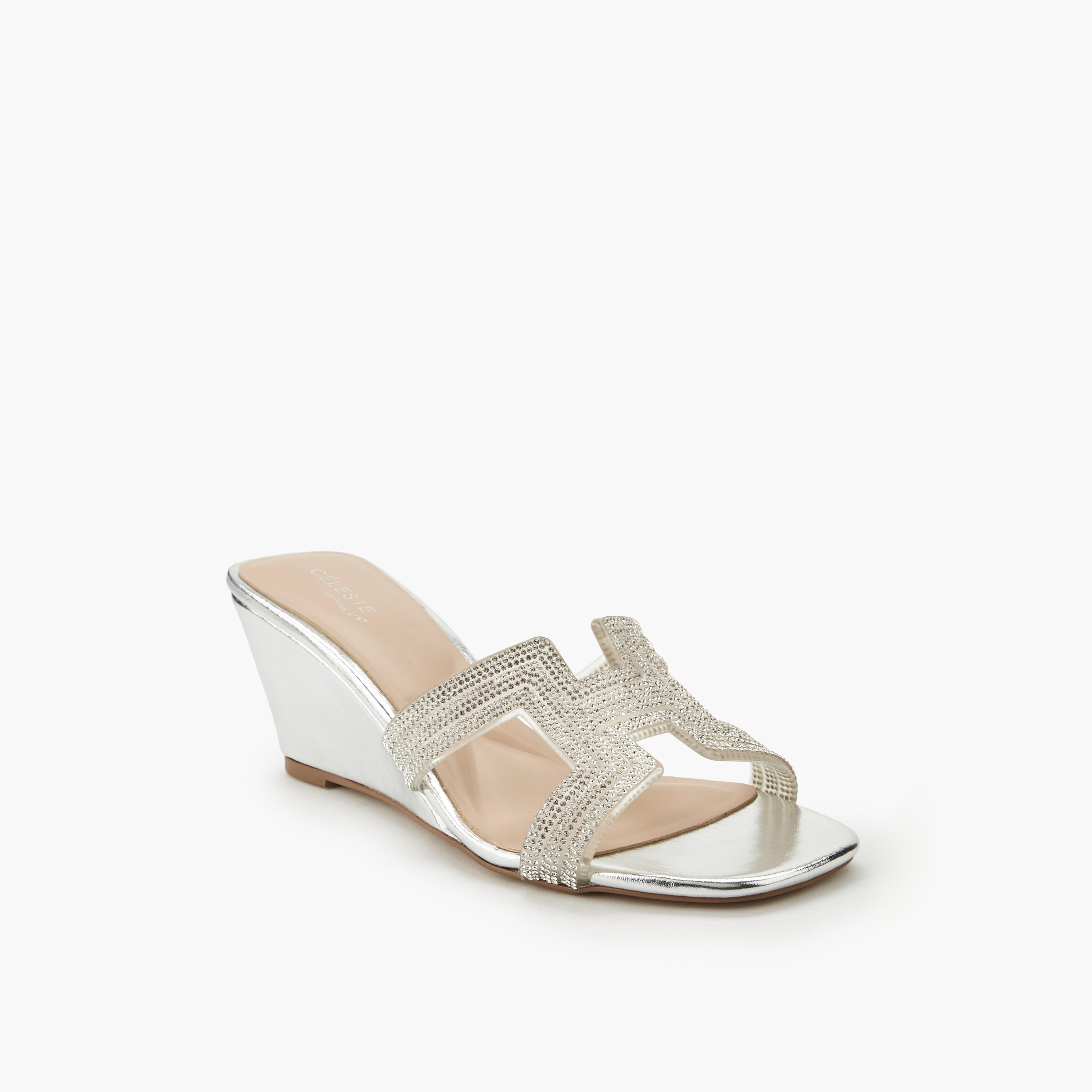 Celeste Women Embellished Wedge Heel Sandals-women-shoes-sandals-heeled-image-2