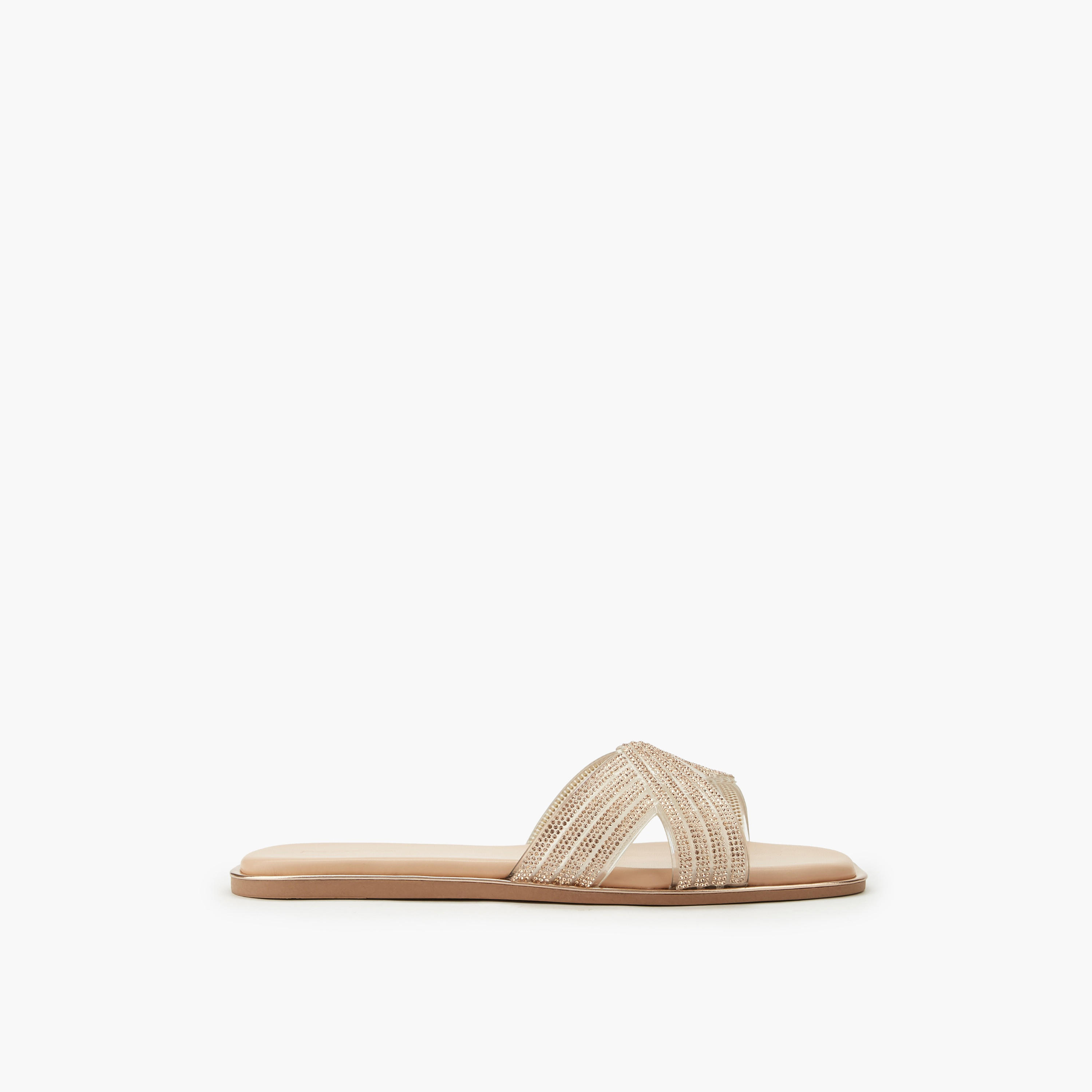 Paprika Women Embellished Cross Strap Sandals-women-shoes-flats-sandals-image-3
