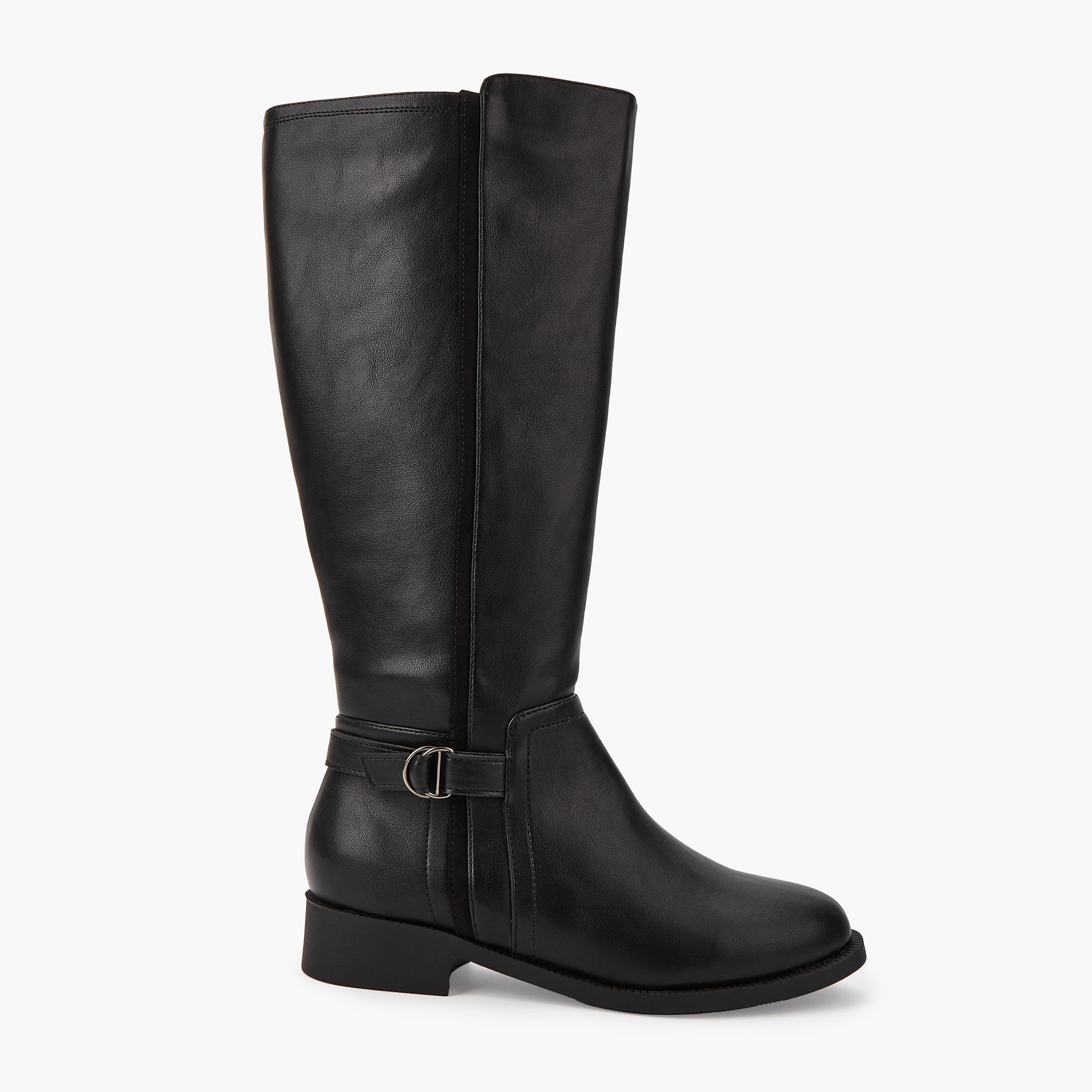 بوت طويل بتفاصيل إبزيم وسحّاب إغلاق من فلورا بيلا-women-shoes-boots-image-2
