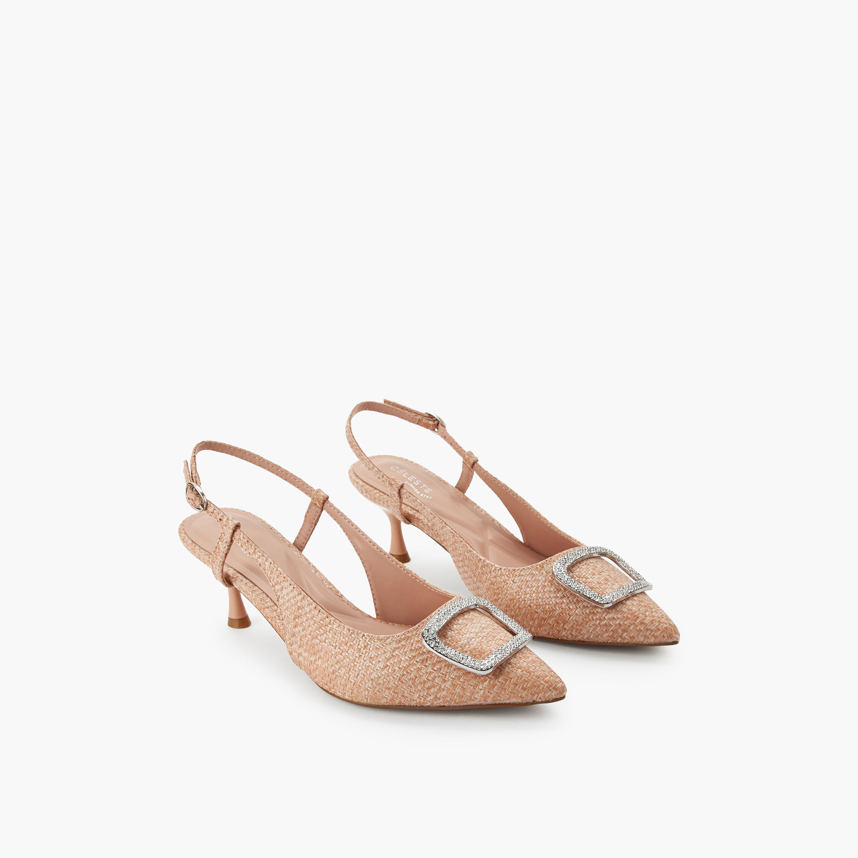 Celeste Women Textured Kitten Heel Shoes-women-shoes-sandals-heeled-image-1