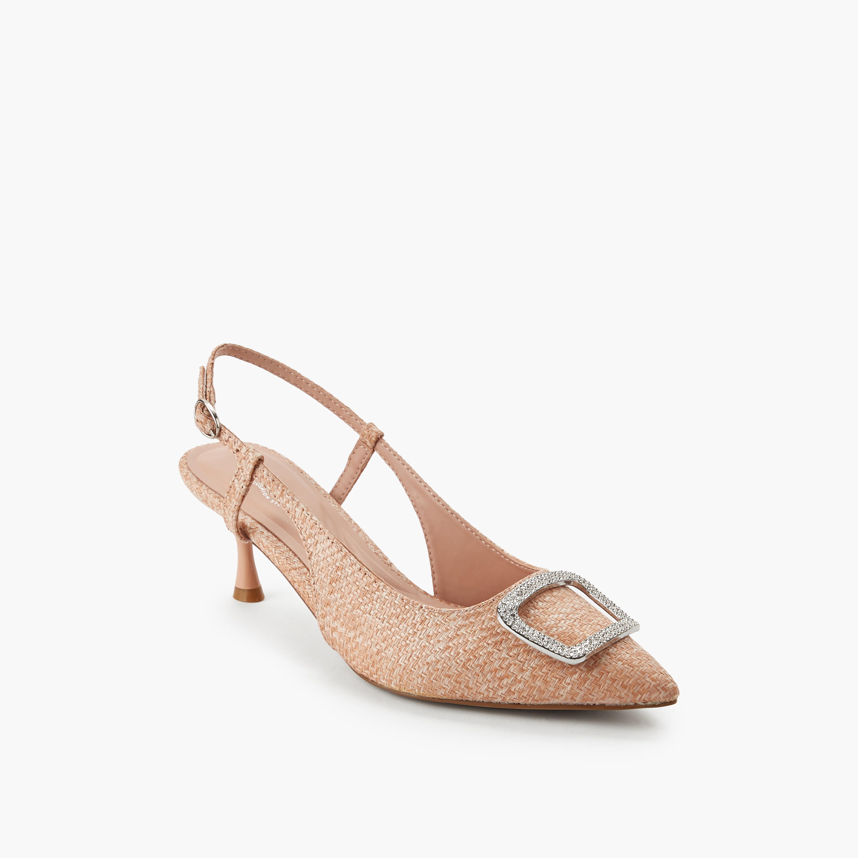 Celeste Women Textured Kitten Heel Shoes-women-shoes-sandals-heeled-image-2