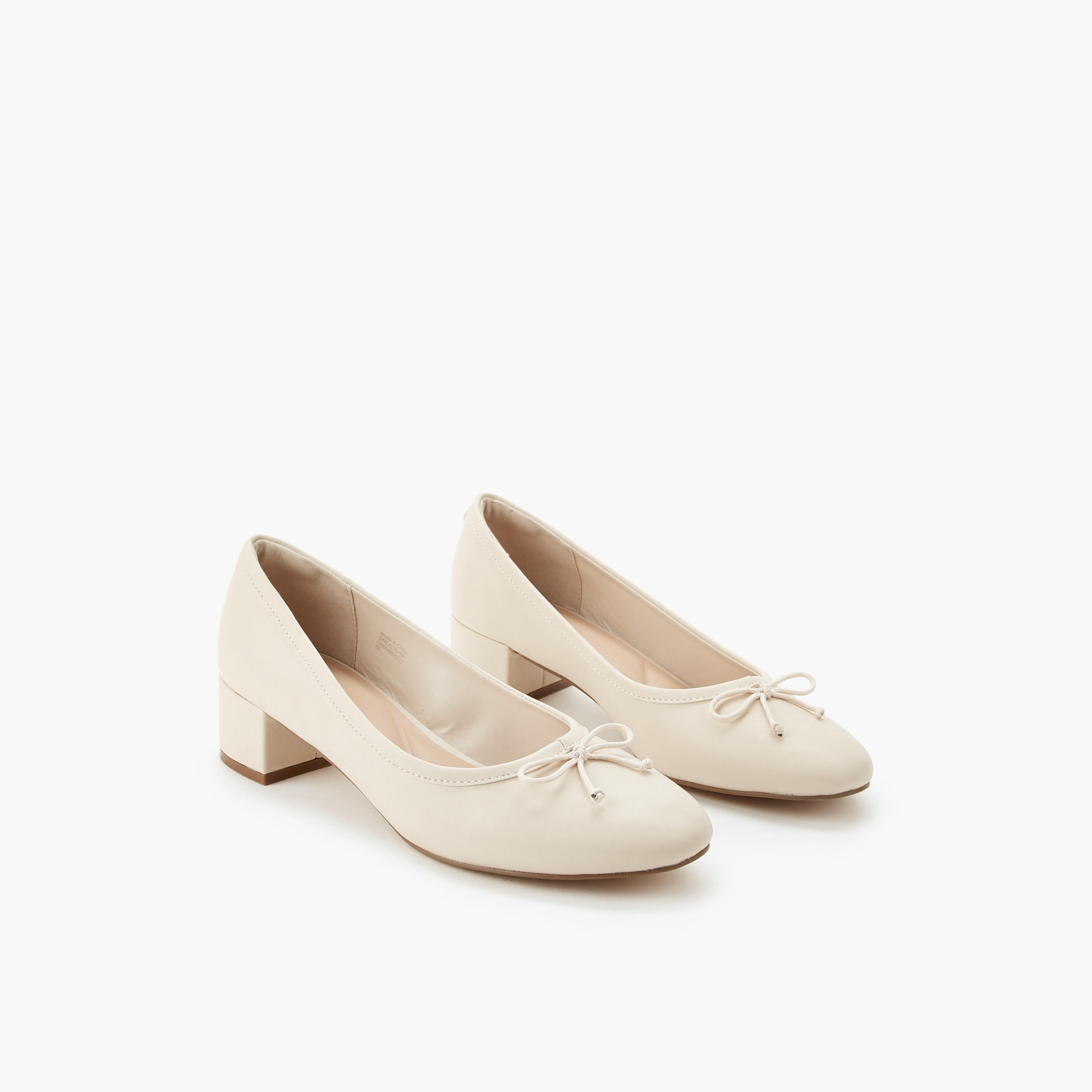 Celeste Women Bow Detail Block Heel Pumps-women-shoes-heels-image-1