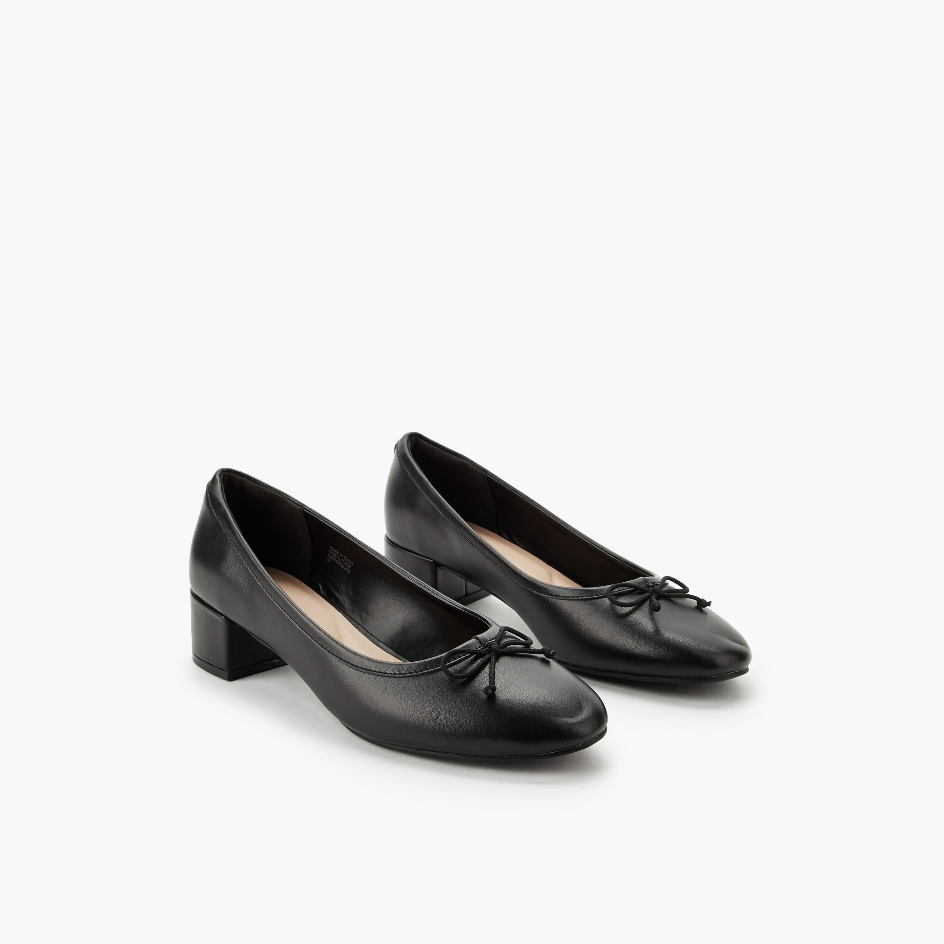 Celeste Women Bow Detail Block Heel Pumps-women-shoes-heels-image-1