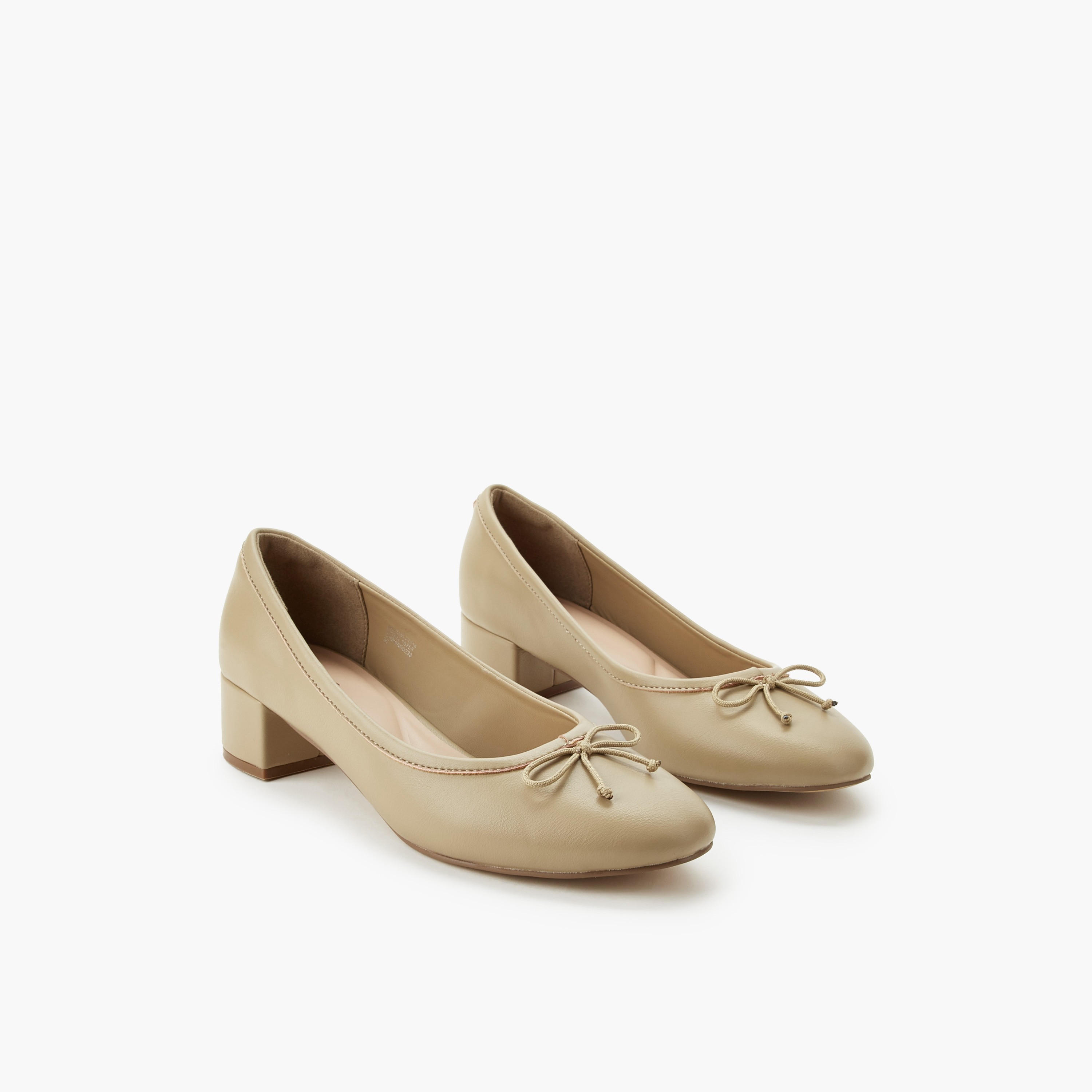 Celeste Women Bow Detail Block Heel Pumps-women-shoes-heels-image-1