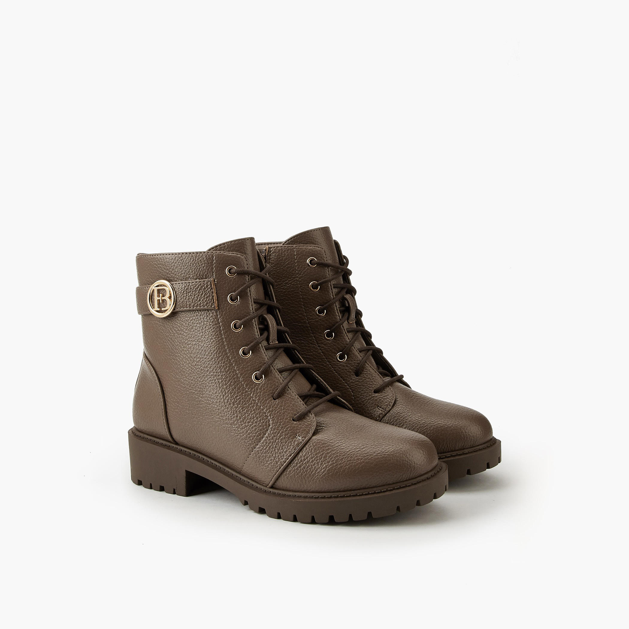 Flora Bella Solid Ankle Boots with Zip Closure-women-shoes-boots-image-3