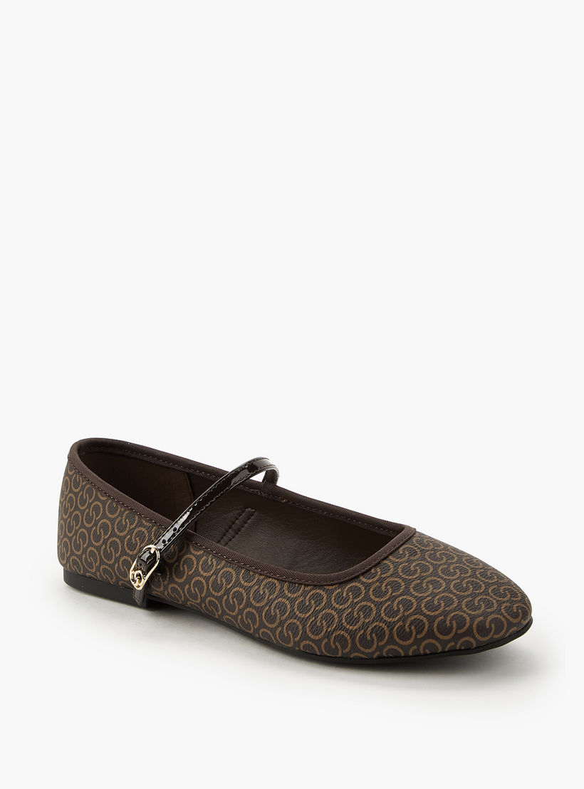Celeste Women Monogram Print Ballerina Shoes-women-shoes-ballerinas-image-3