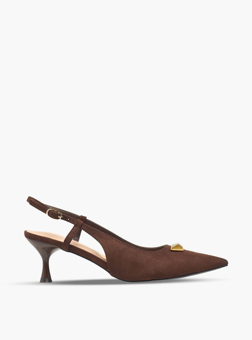 Celeste Women Pointed Toe Flared Heel Slingback Sandals-women-shoes-sandals-heeled-image-3