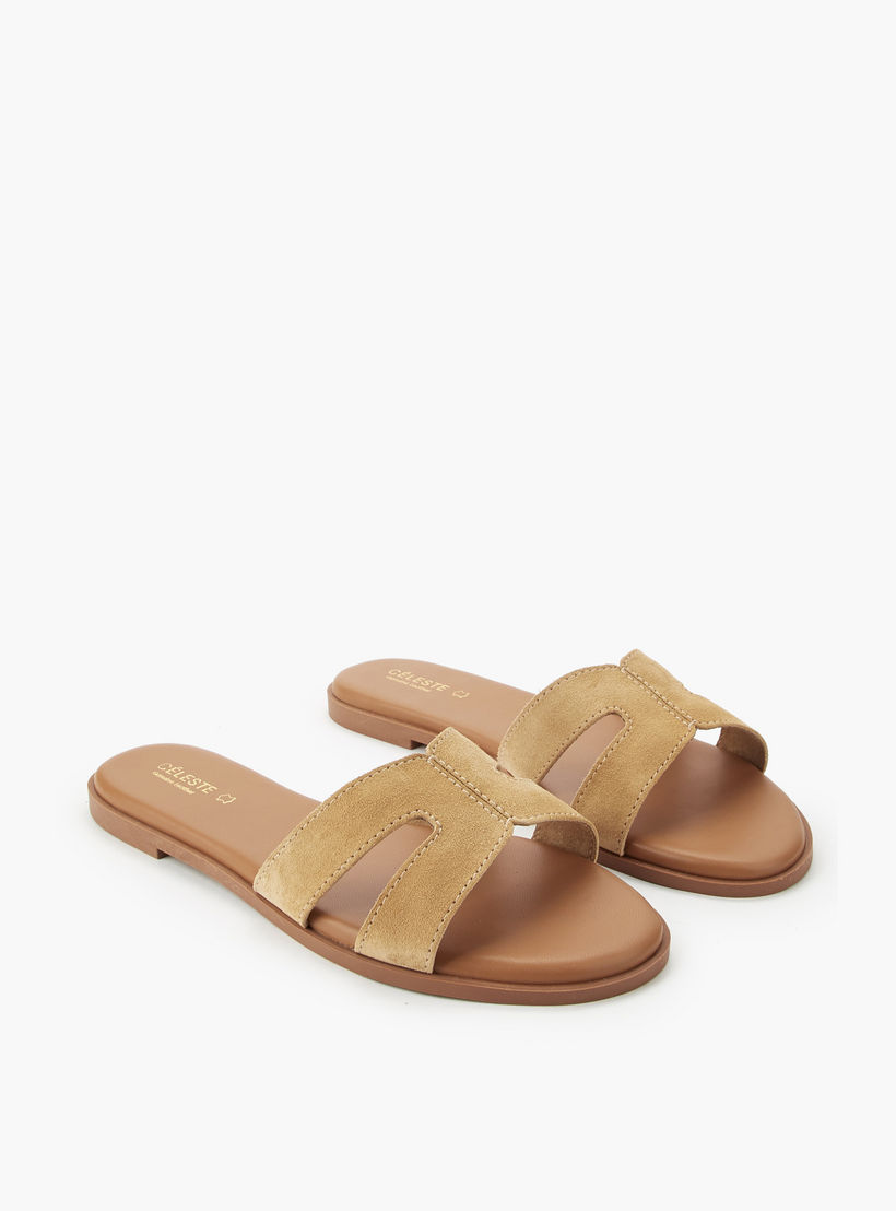 Celeste Women Leather Slip-On Sandals-women-shoes-flats-sandals-image-1