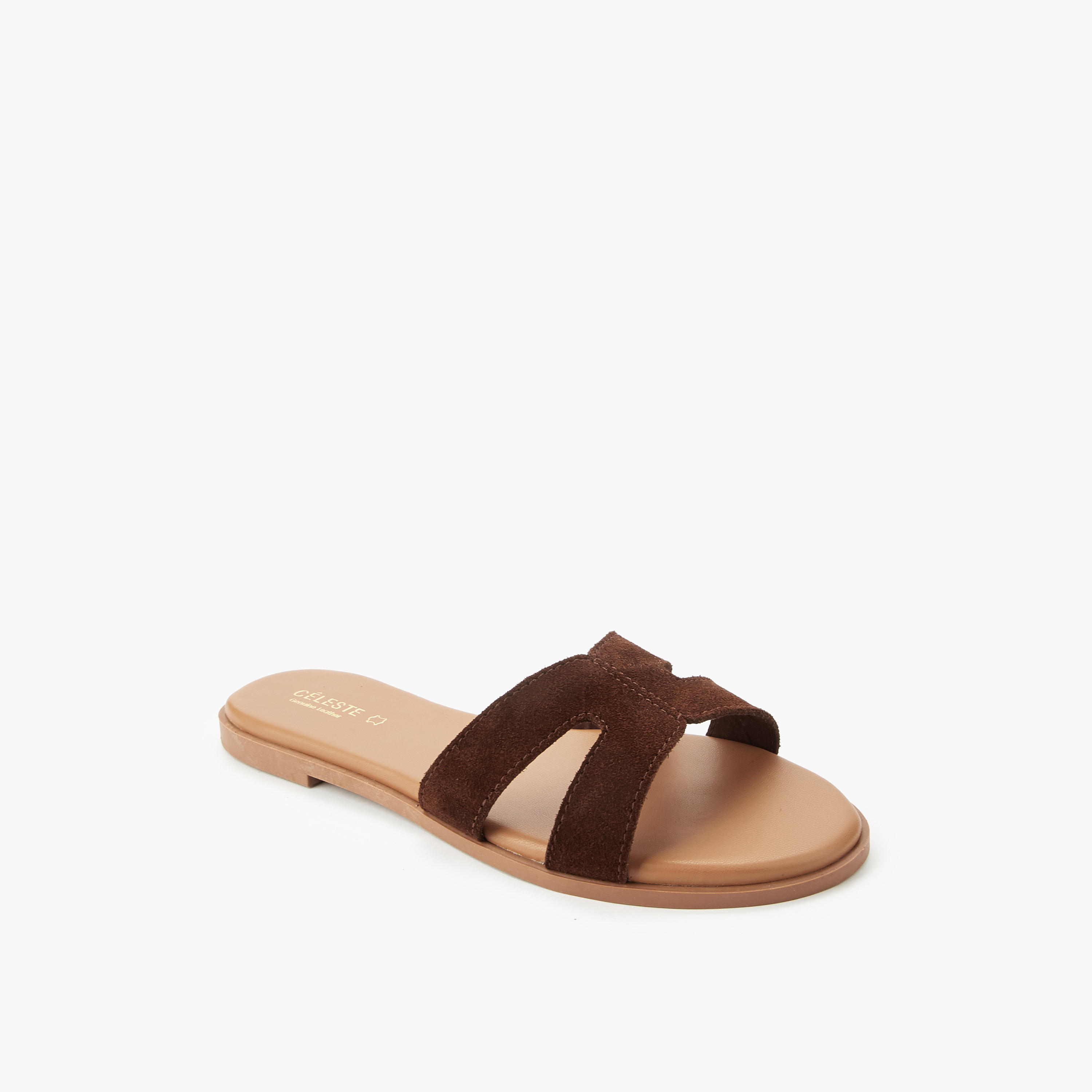 Celeste Women Leather Slip-On Sandals-women-shoes-flats-sandals-image-3