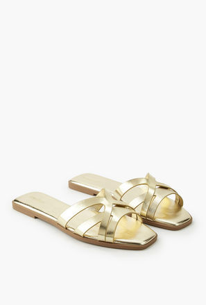 صندل سهل الارتداء بحزام متقاطع للنساء من فلورا بيلا-women-shoes-flats-image-1