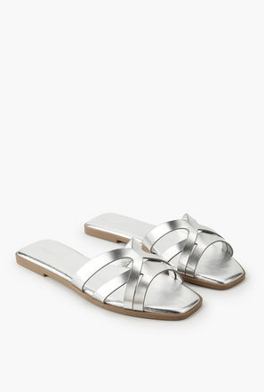 Flora Bella Women Cross Strap Slide Sandals-women-image-1