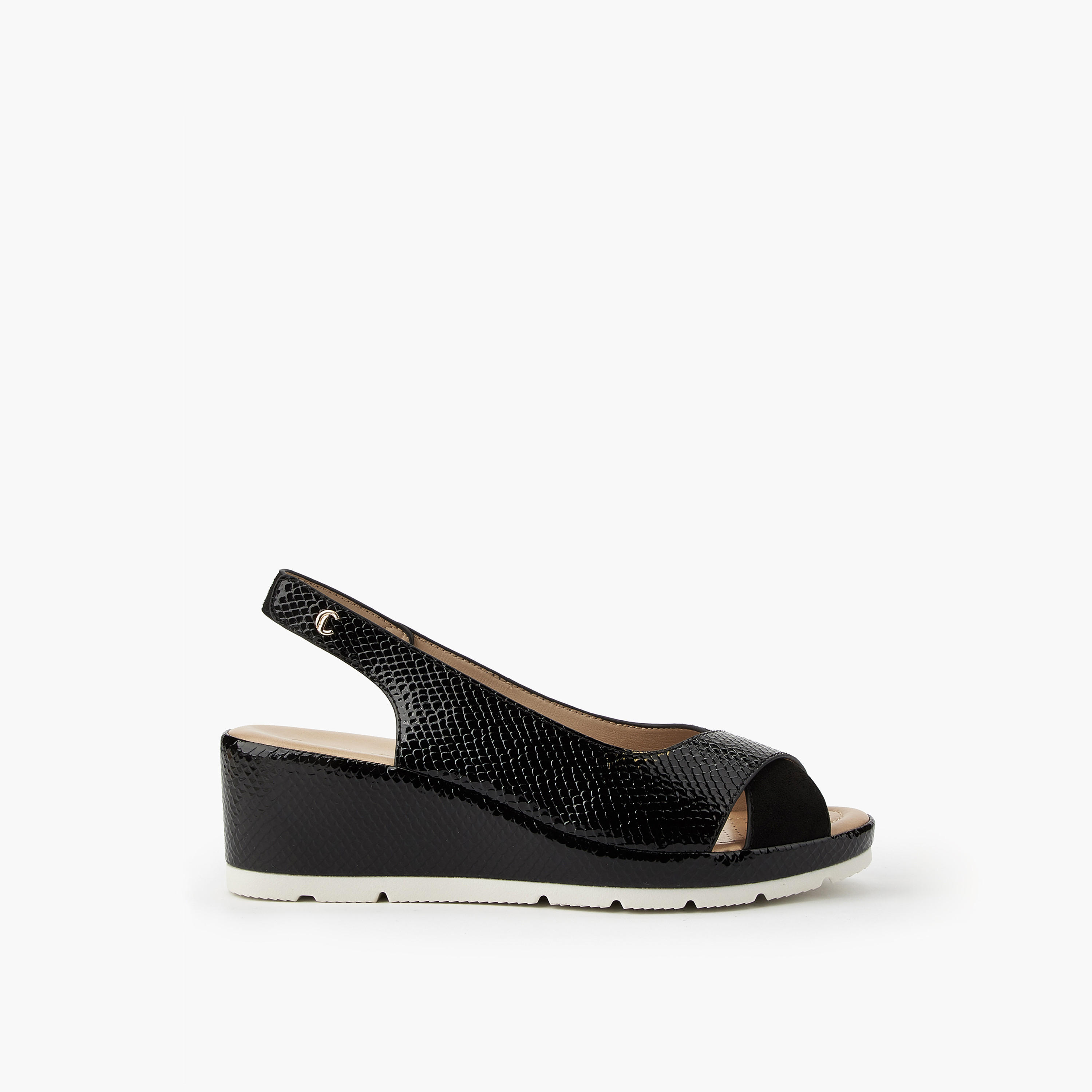 Le Confort Women Cross Strap Wedge Heel Sandals-women-shoes-sandals-heeled-image-2