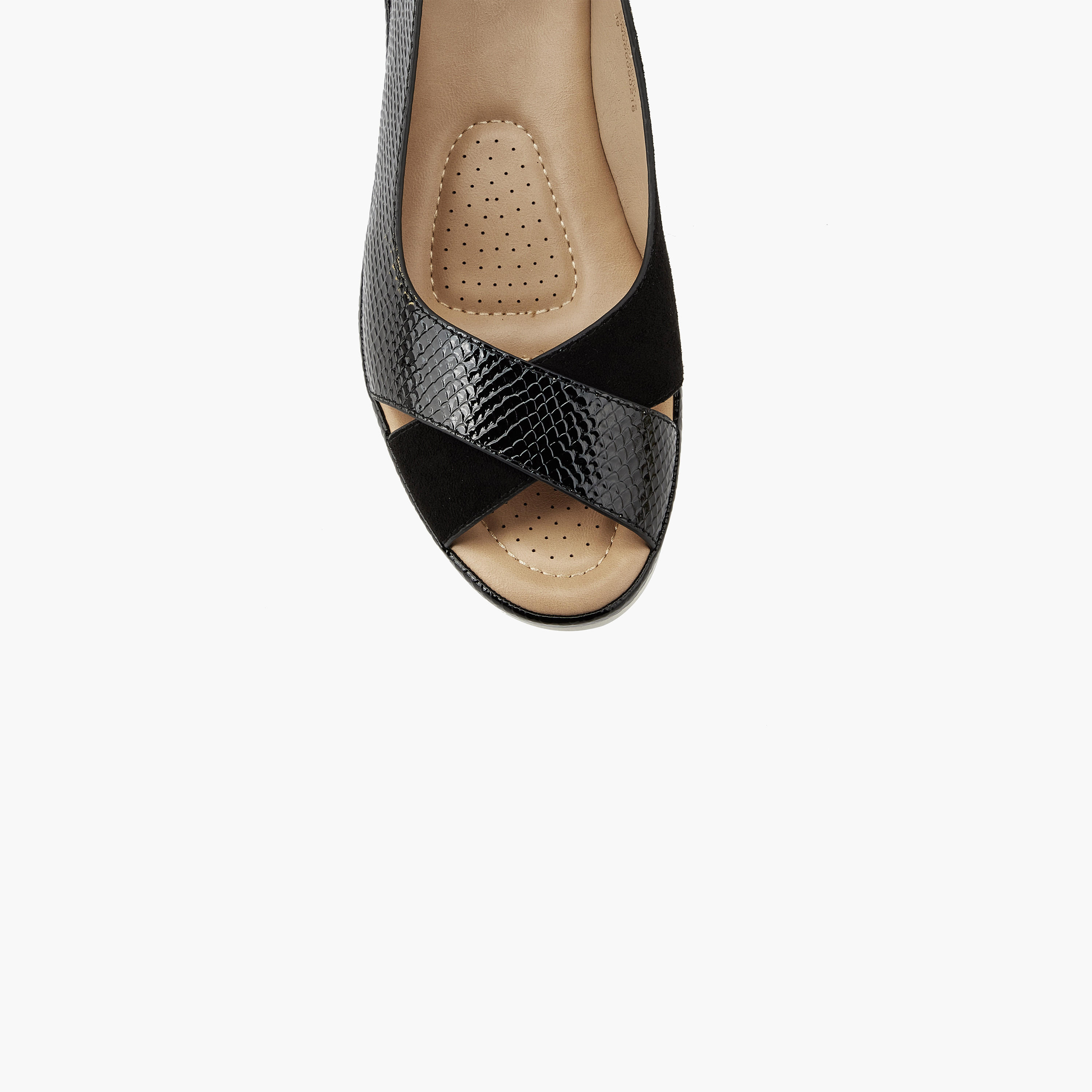 Le Confort Women Cross Strap Wedge Heel Sandals-women-shoes-sandals-heeled-image-4