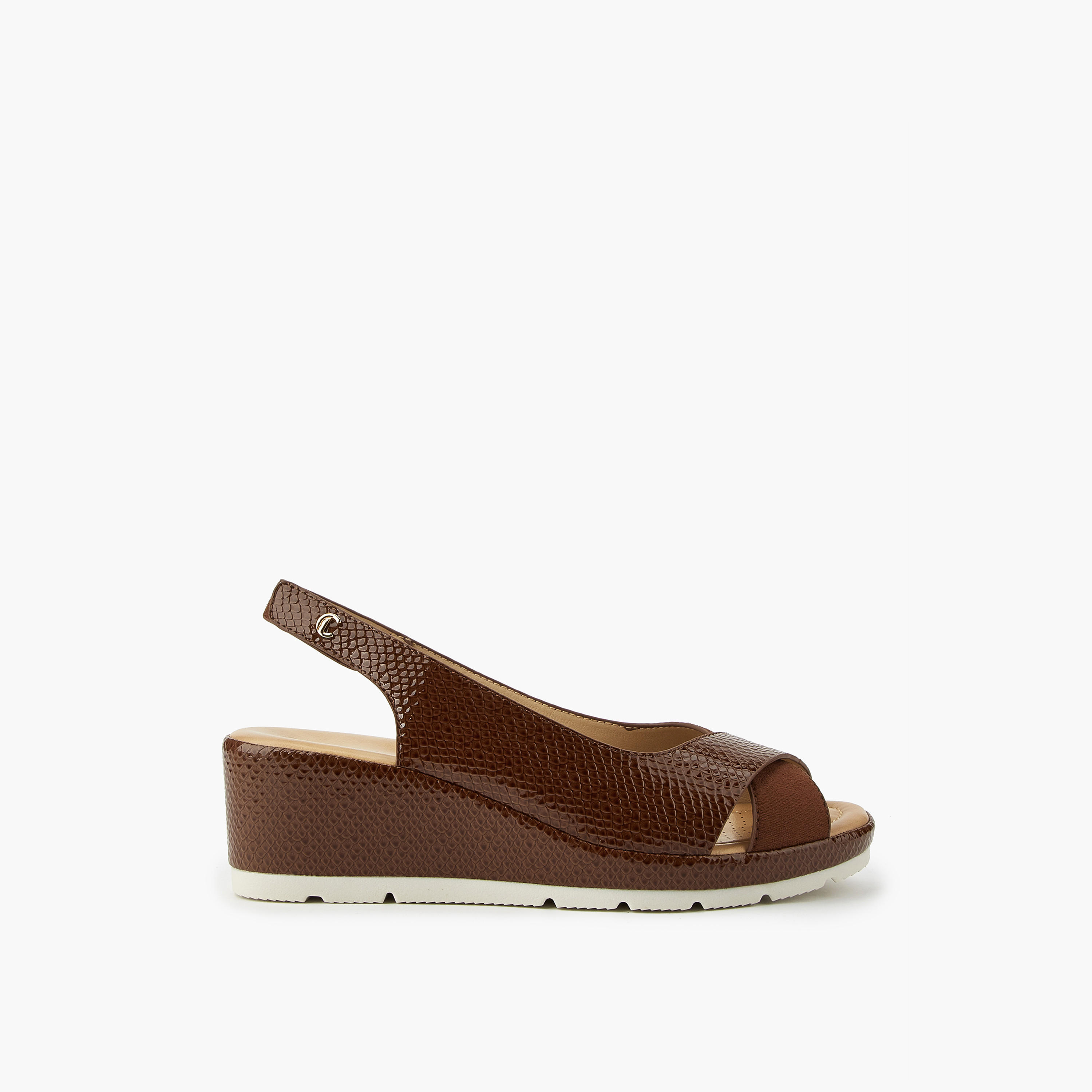 Le Confort Women Cross Strap Wedge Heel Sandals-women-shoes-sandals-heeled-image-2