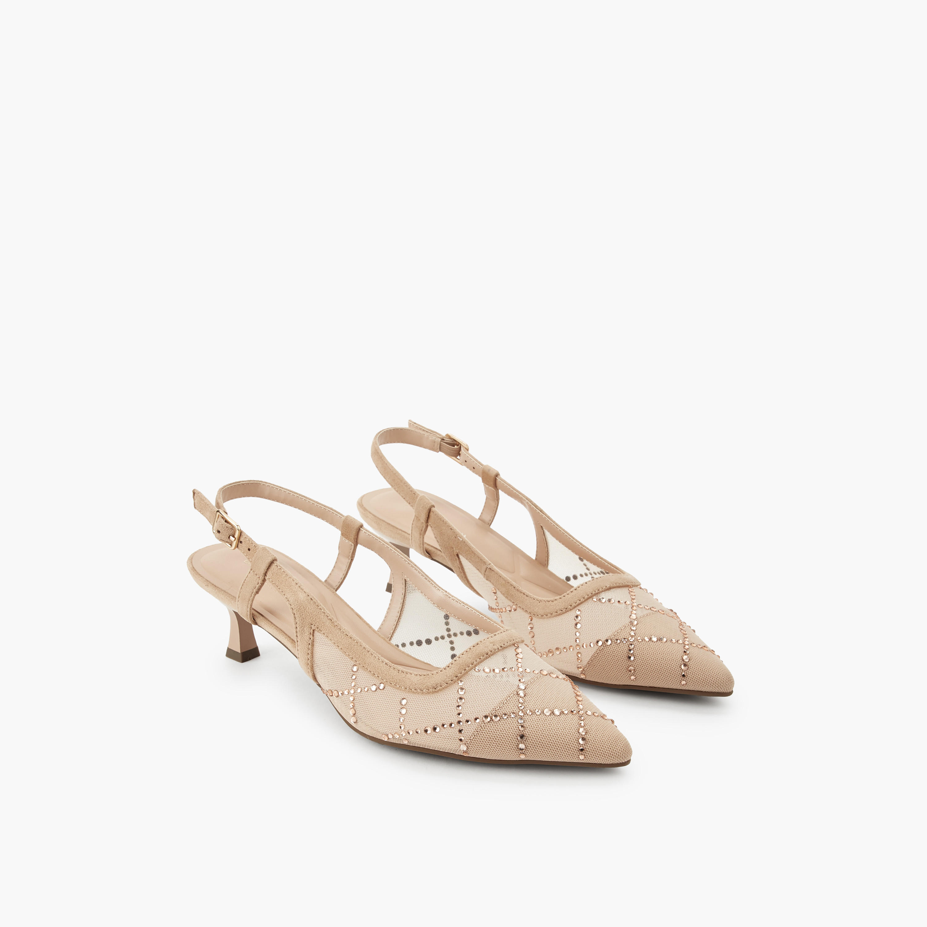 Celeste Women Kitten Heel Embellished Pointed Toe Shoes-women-shoes-heels-image-1