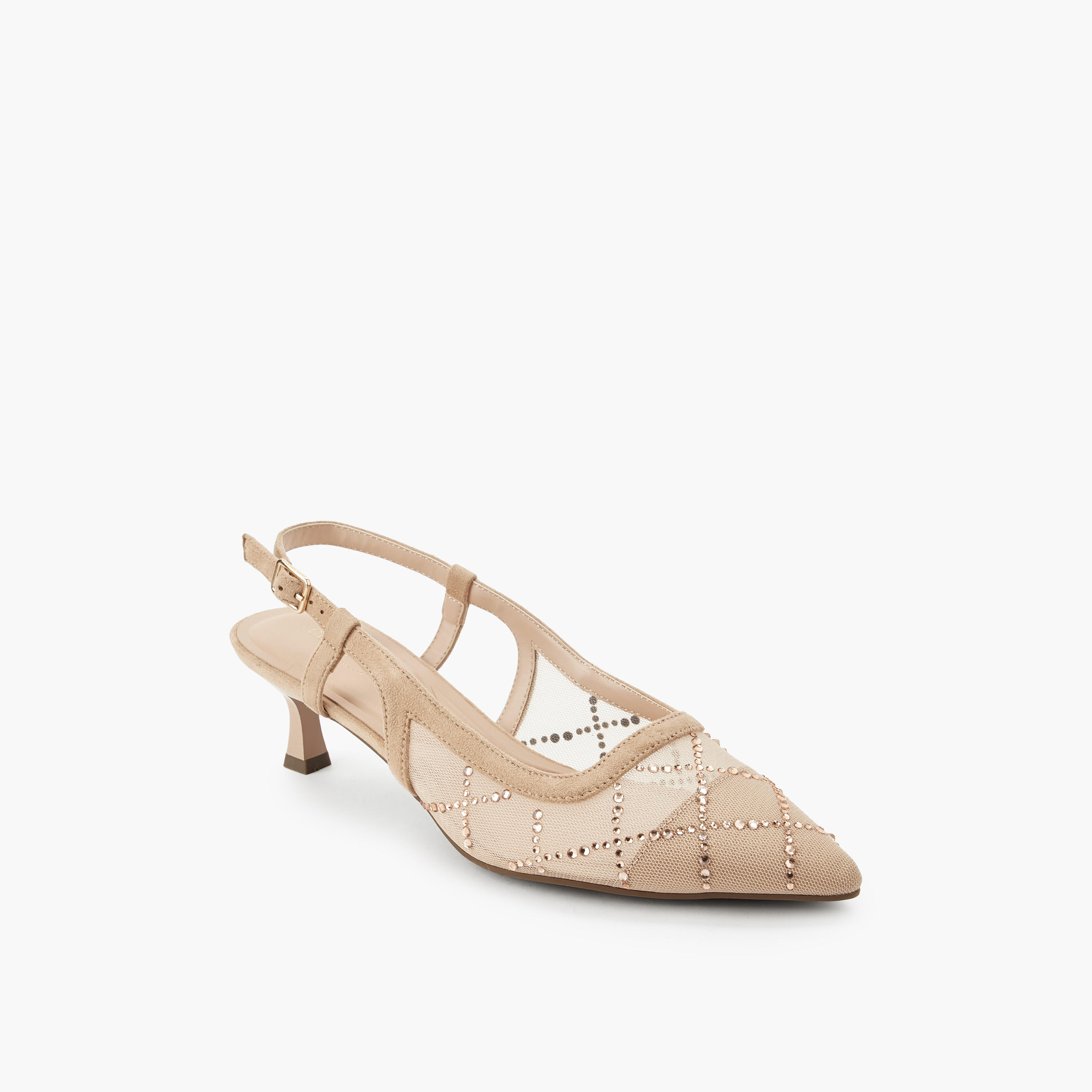Celeste Women Kitten Heel Embellished Pointed Toe Shoes-women-shoes-heels-image-2