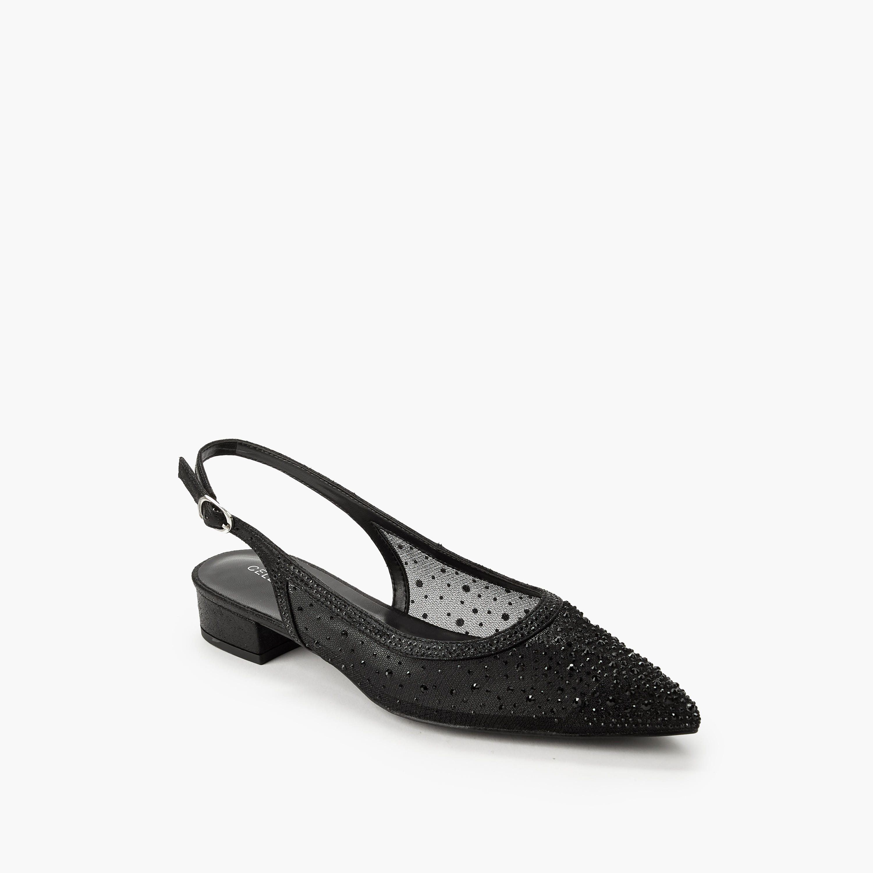 Celeste Women Embellished Buckle Closure Pointed Toe Shoes-women-shoes-sandals-heeled-image-2