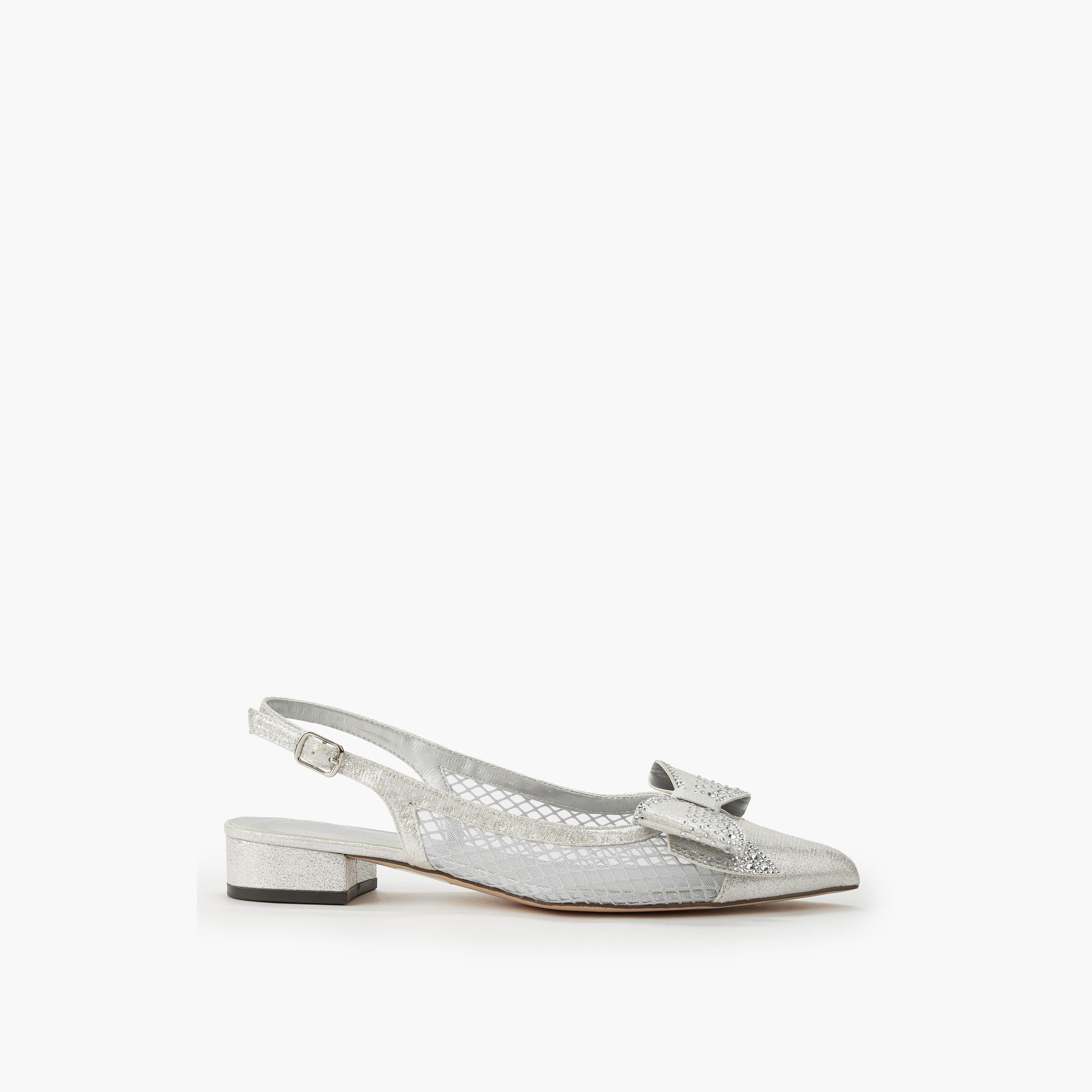 Celeste Women Bow Embellished Buckle Closure Pointed Toe Shoes-women-shoes-sandals-heeled-image-3