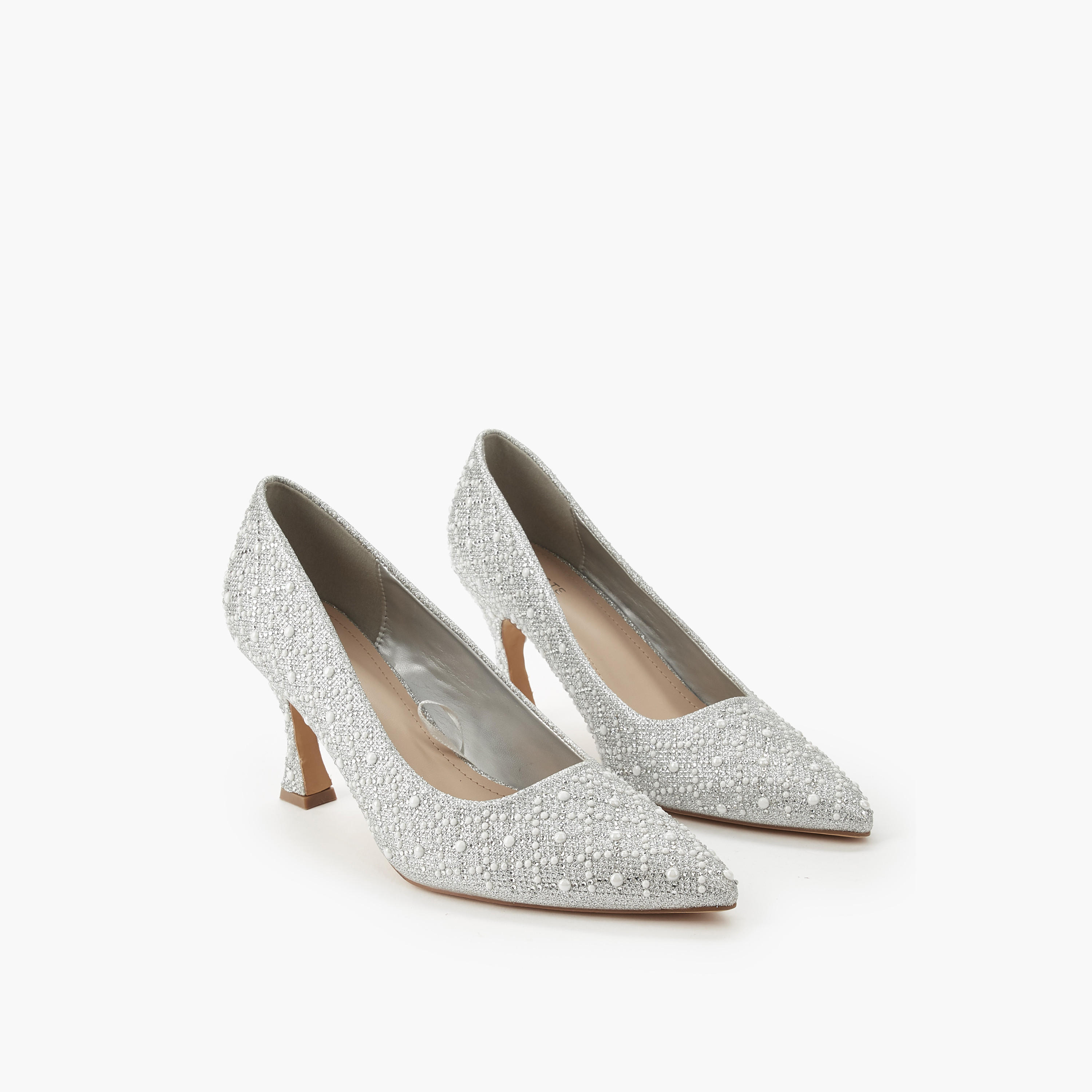 Celeste Women Embellished Flared Heel Pumps-women-shoes-sandals-heeled-image-1