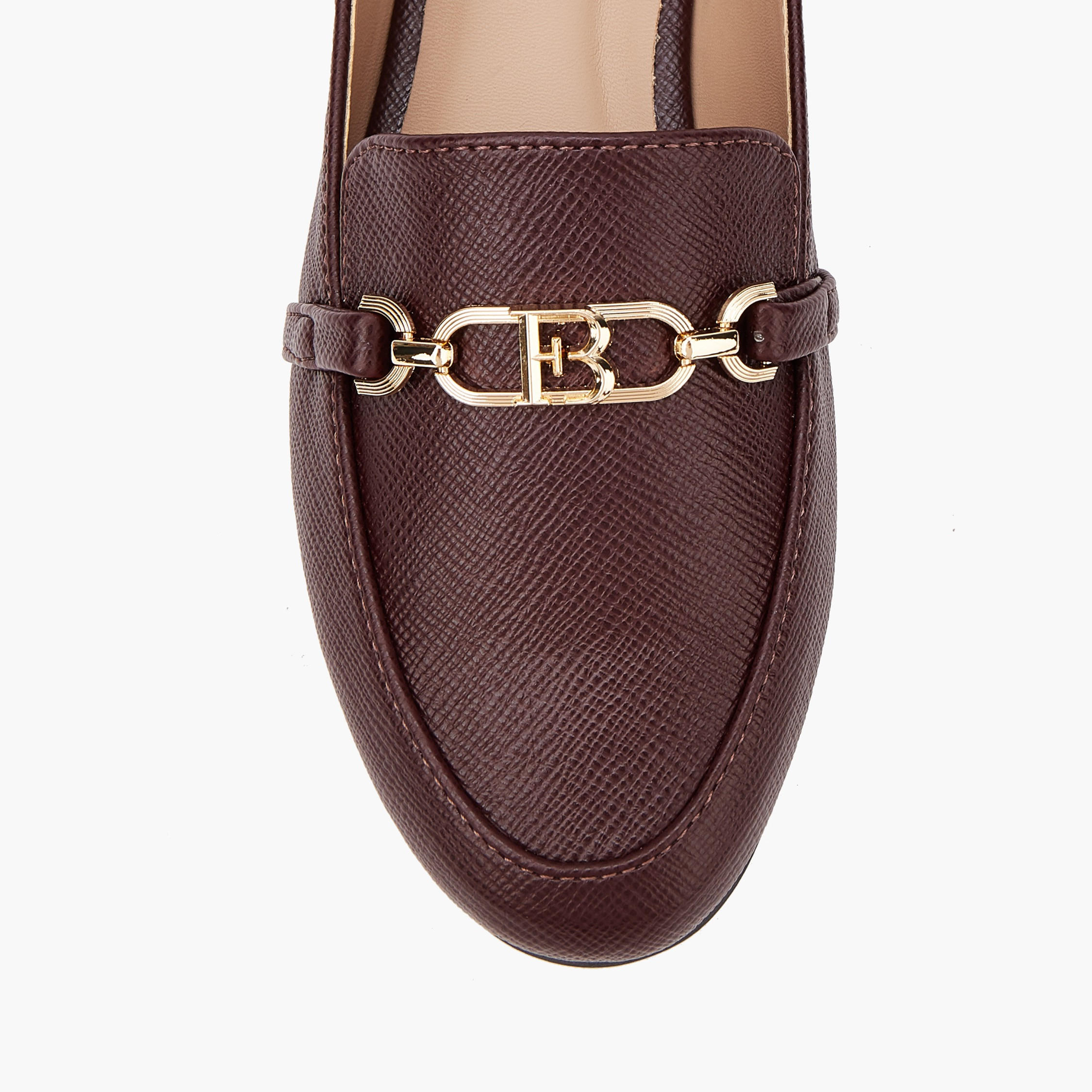 Flora Bella Textured Chain Detail Slip-On Loafers-women-shoes-loafersandmoccasins-image-4