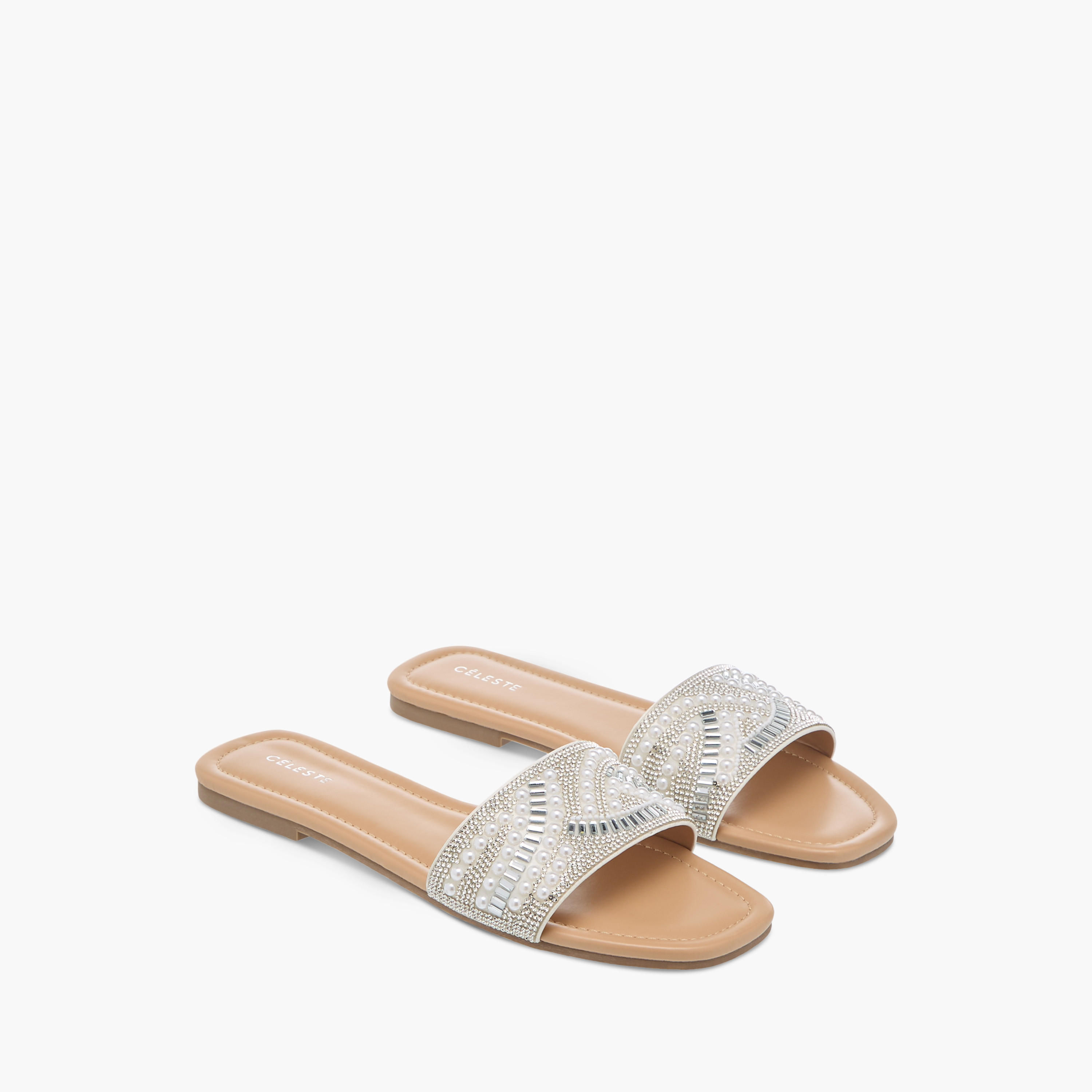 Celeste Women's Embellished Slip-On Flat Sandals-women-shoes-flats-sandals-image-1