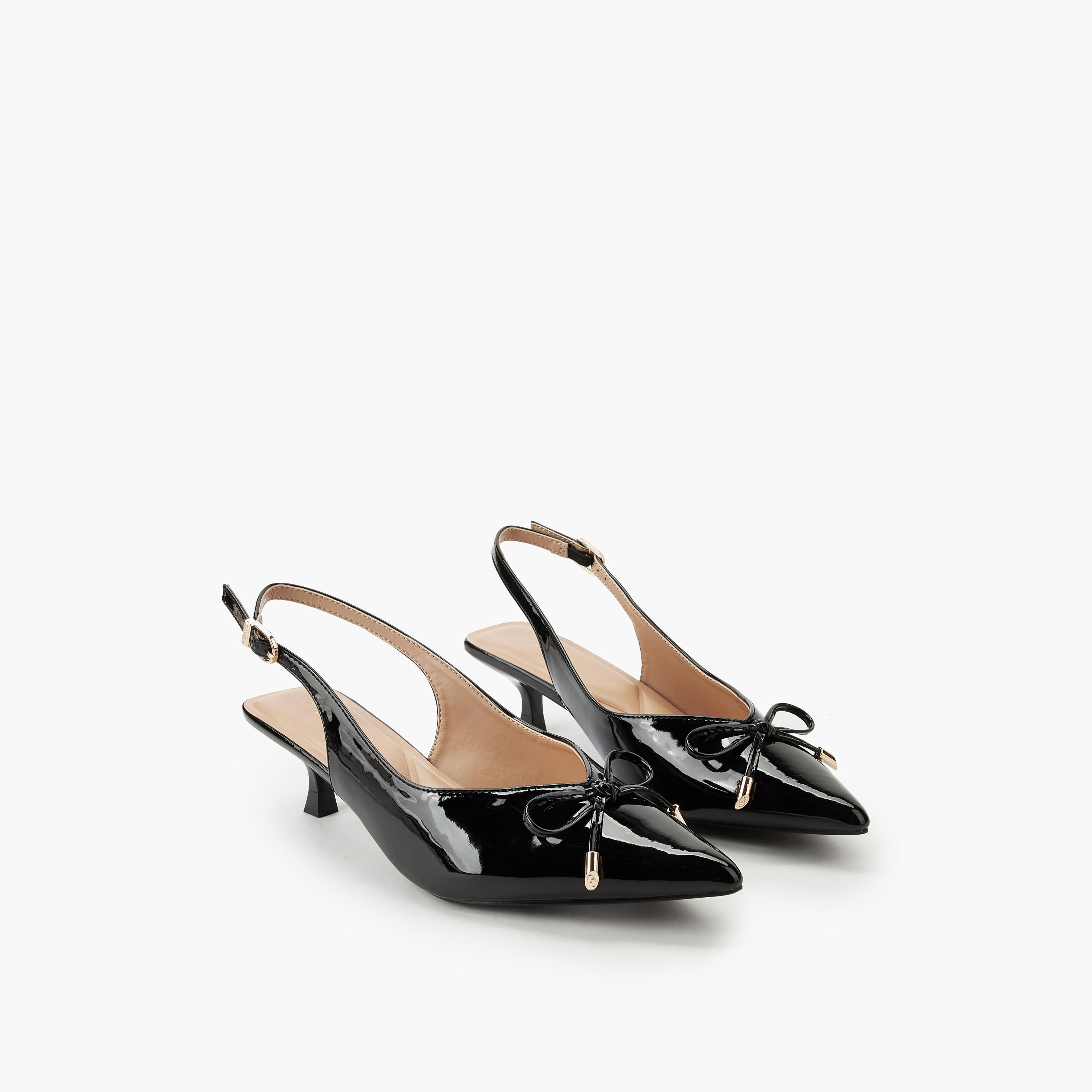Celeste Women Bow Detail Kitten Heel Shoes-women-shoes-heels-image-1