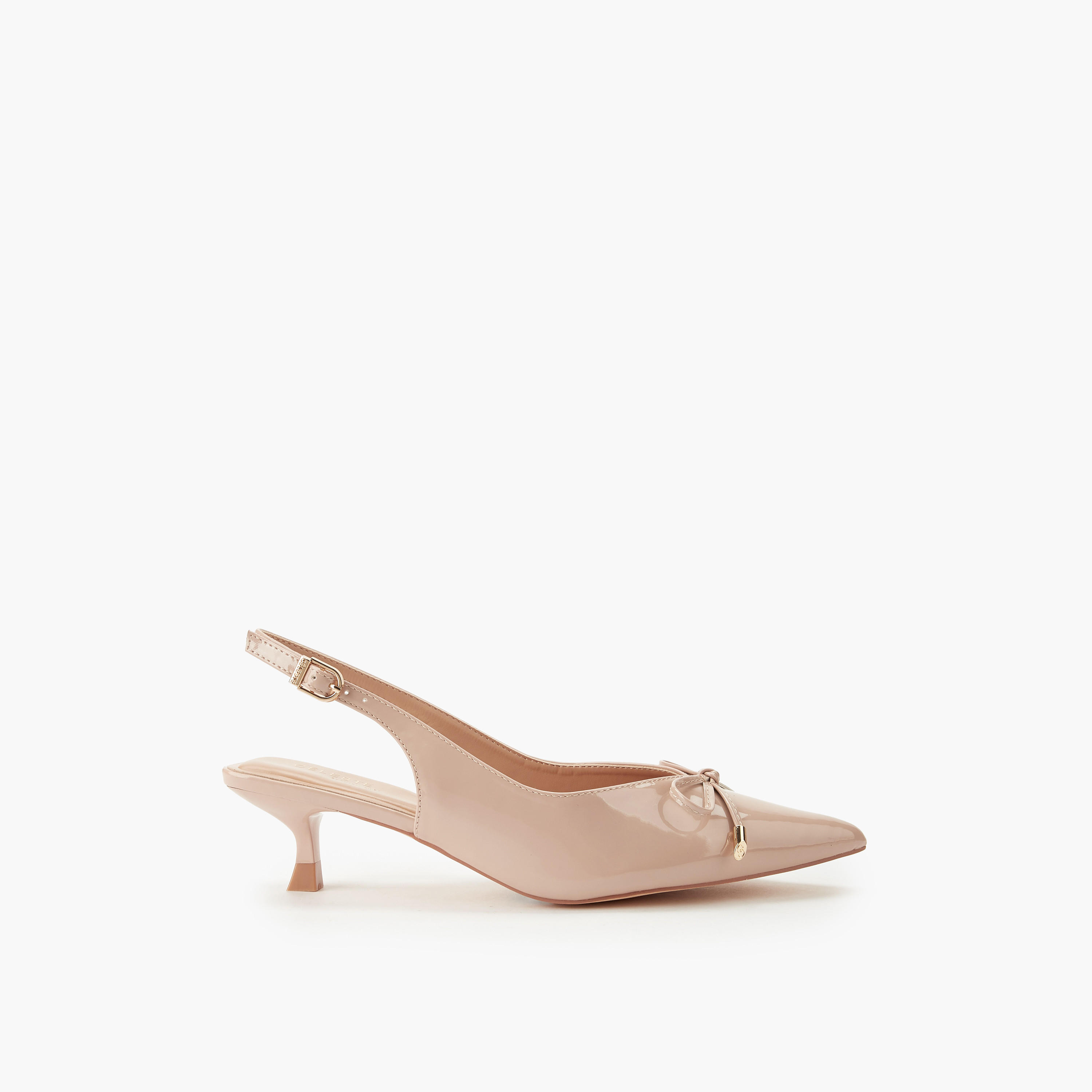 Celeste Women Bow Detail Kitten Heel Shoes-women-shoes-heels-image-3