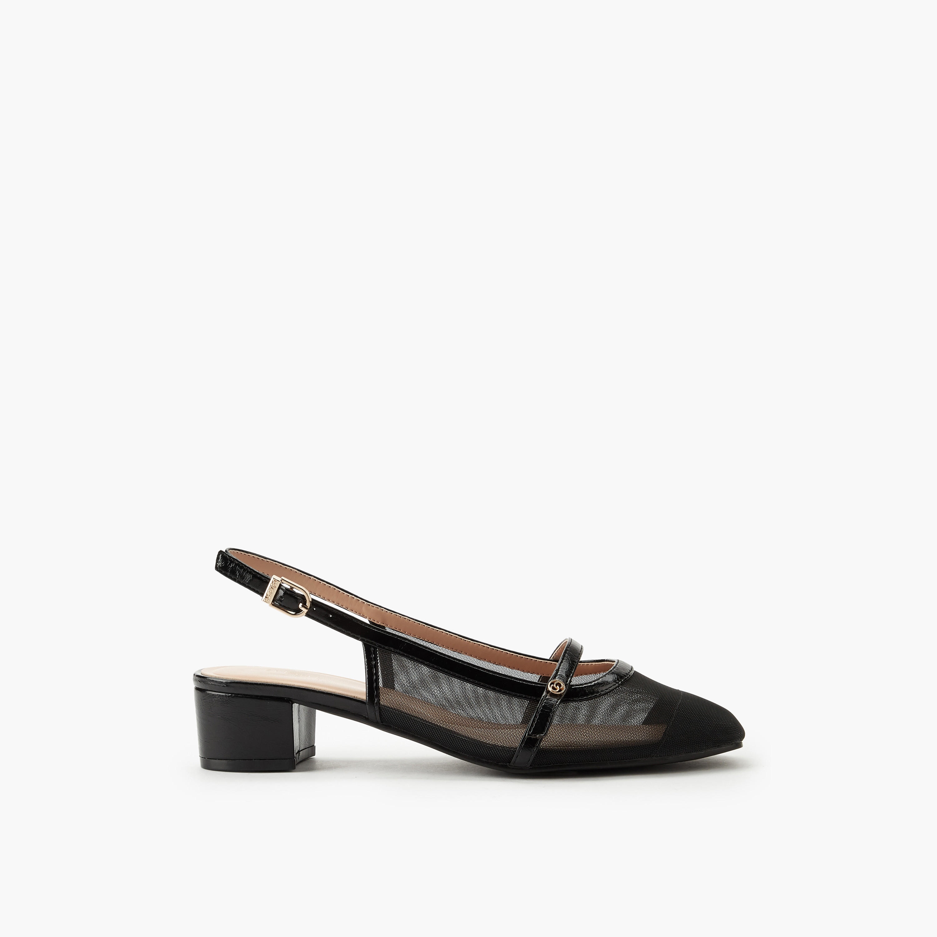 Celeste Women Mesh Textured Block Heel Shoes-women-shoes-heels-image-3