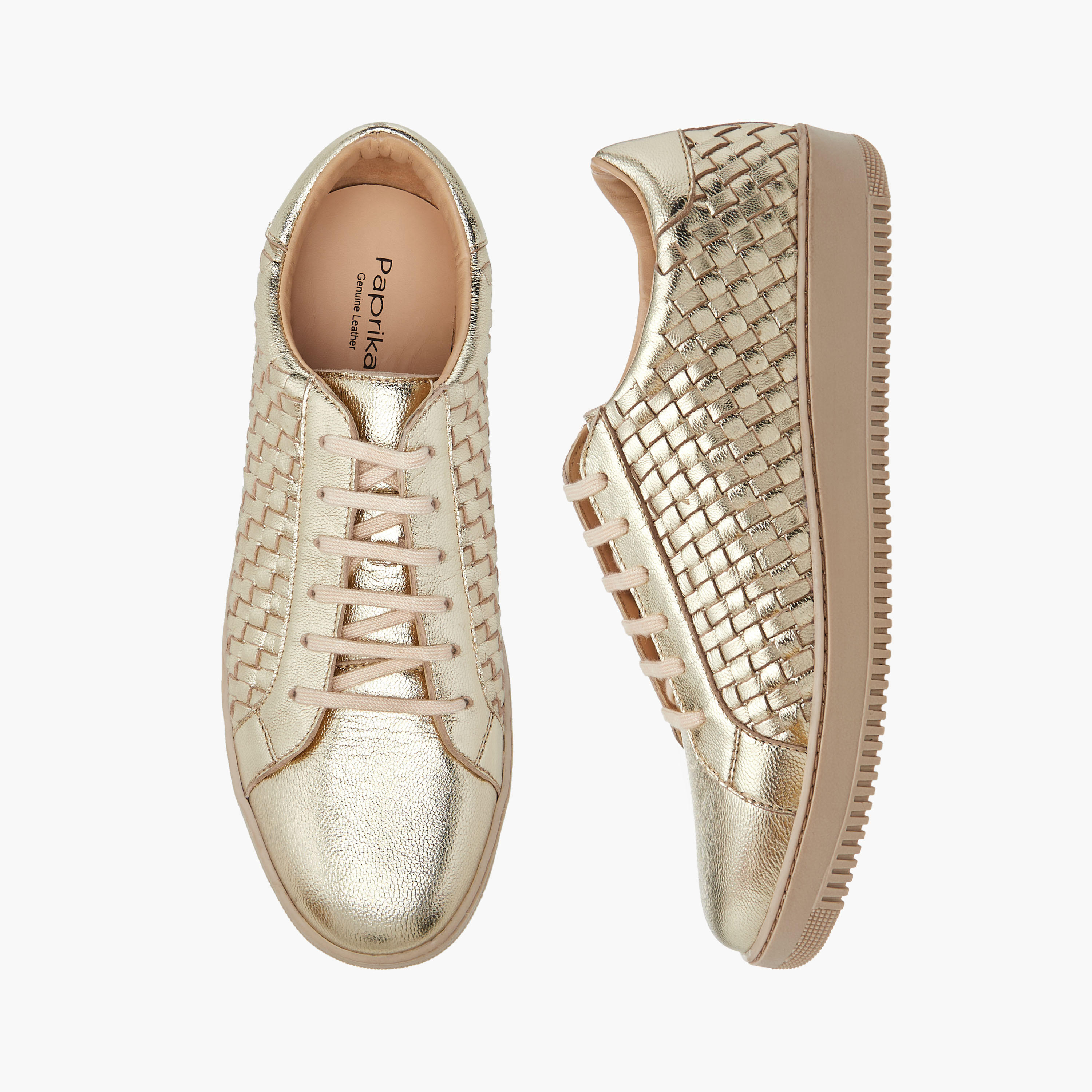 Paprika Quilted Sneakers with Lace-Up Closure-women-shoes-sneakers-image-1