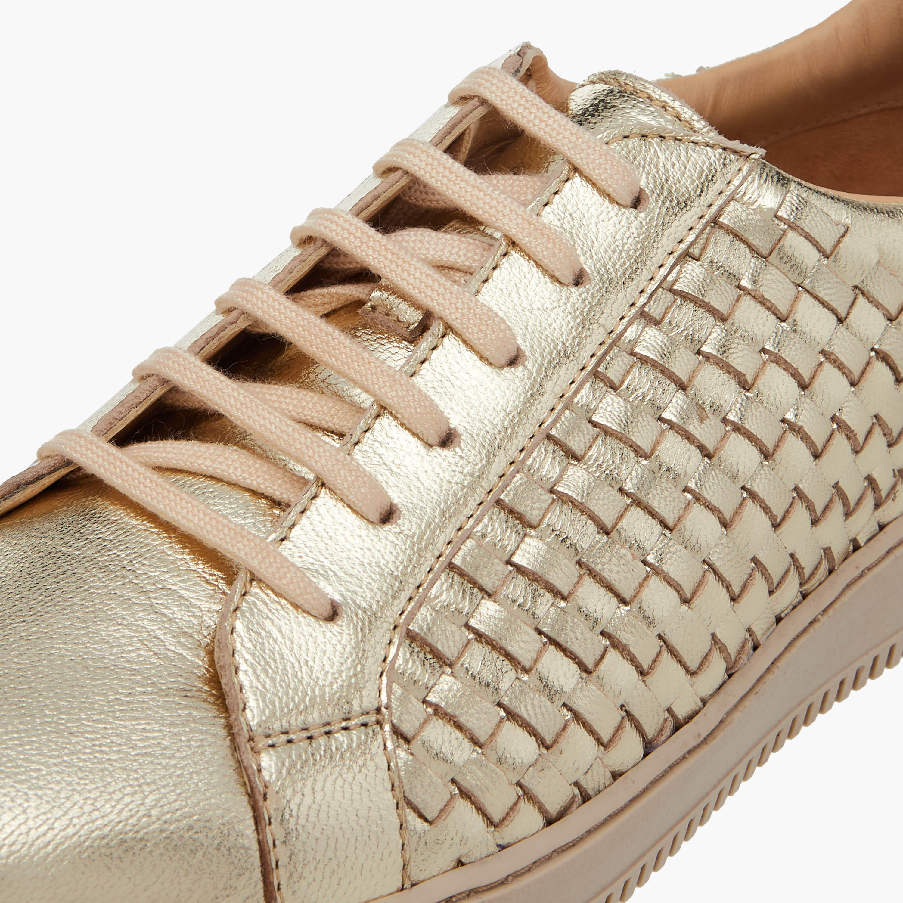 Paprika Quilted Sneakers with Lace-Up Closure-women-shoes-sneakers-image-4