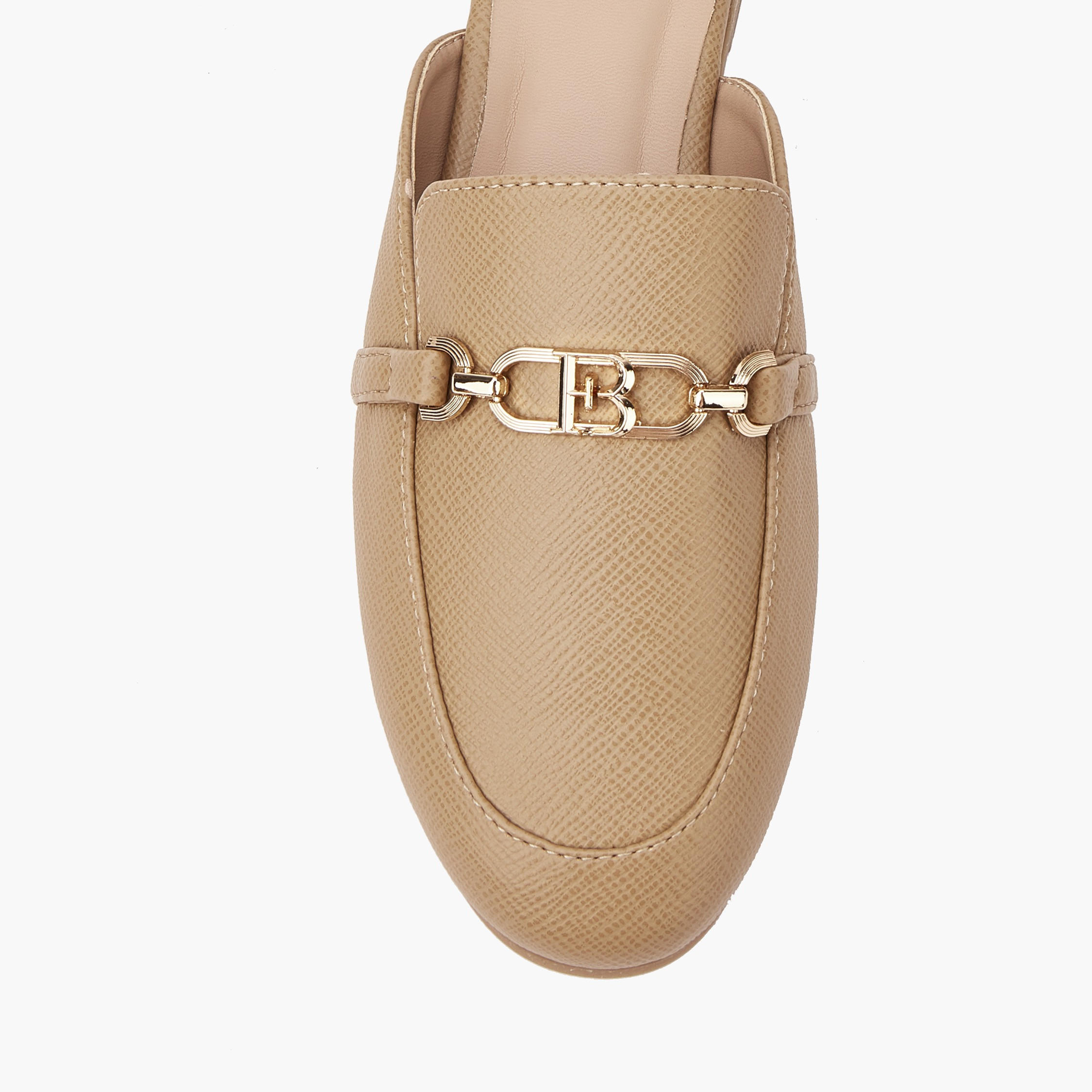 Flora Bella Textured Chain Detail Slip-On Mules-women-shoes-flats-mules-image-4