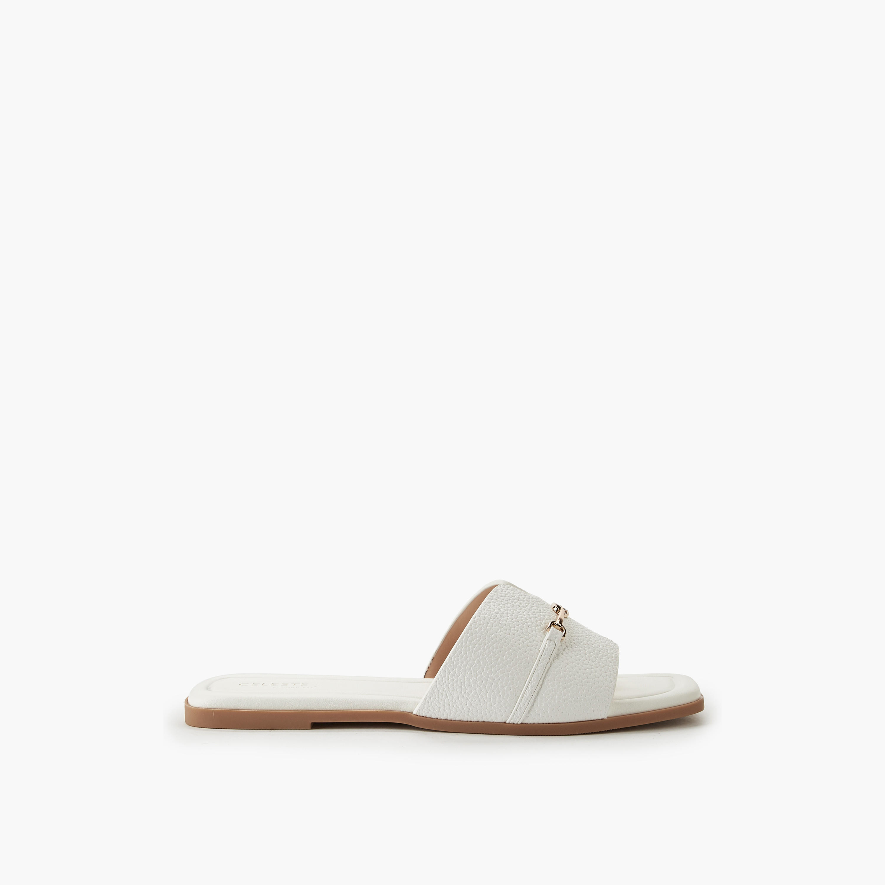Celeste Women Metal Accent Slip-On Sandals-women-shoes-flats-sandals-image-3
