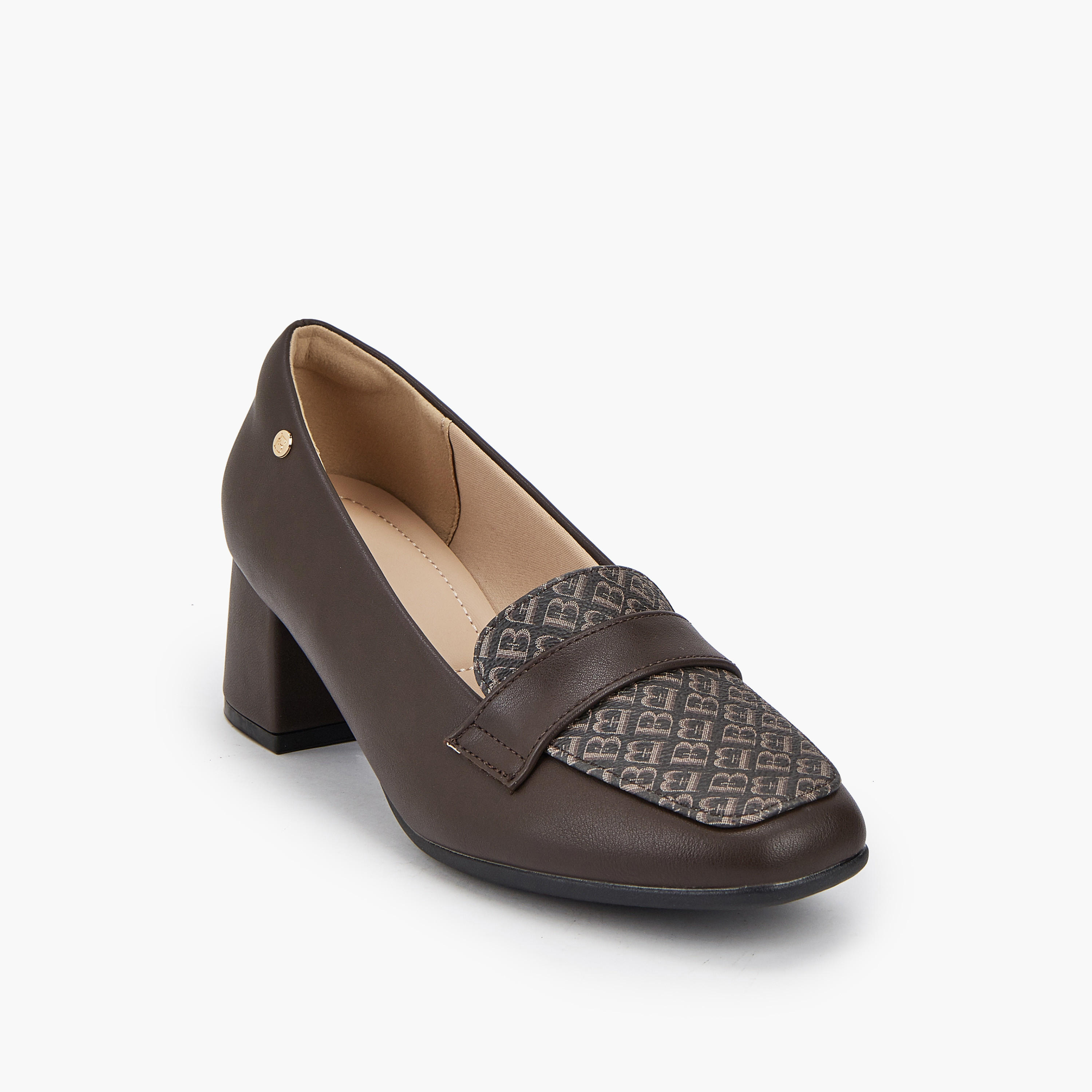 Flora Bella Monogram Print Slip-On Loafers with Block Heel-women-shoes-loafersandmoccasins-image-2