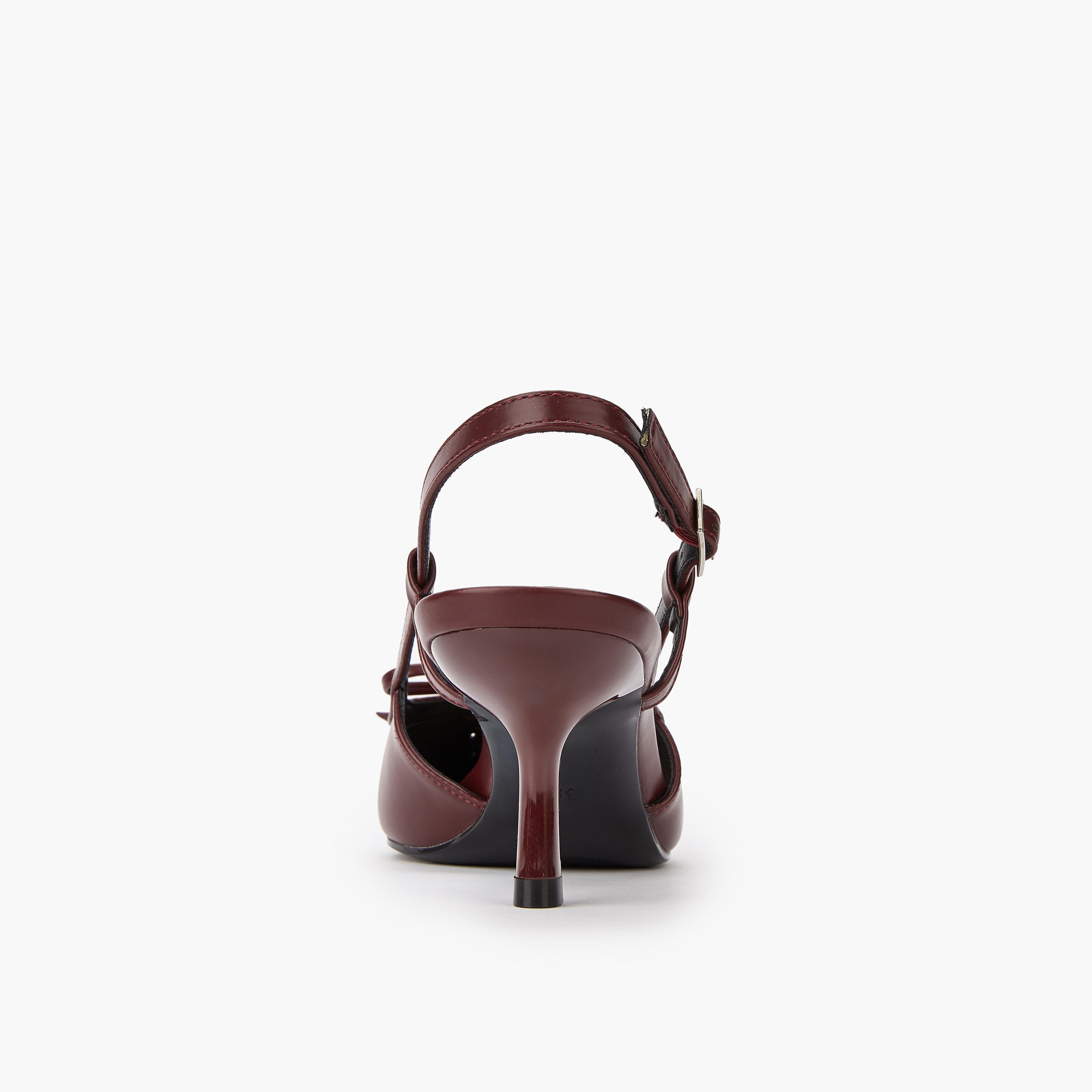 حذاء بكعب صغير وإبزيم إغلاق وزينة فيونكة من بابريكا-women-shoes-sandals-heeled-image-5