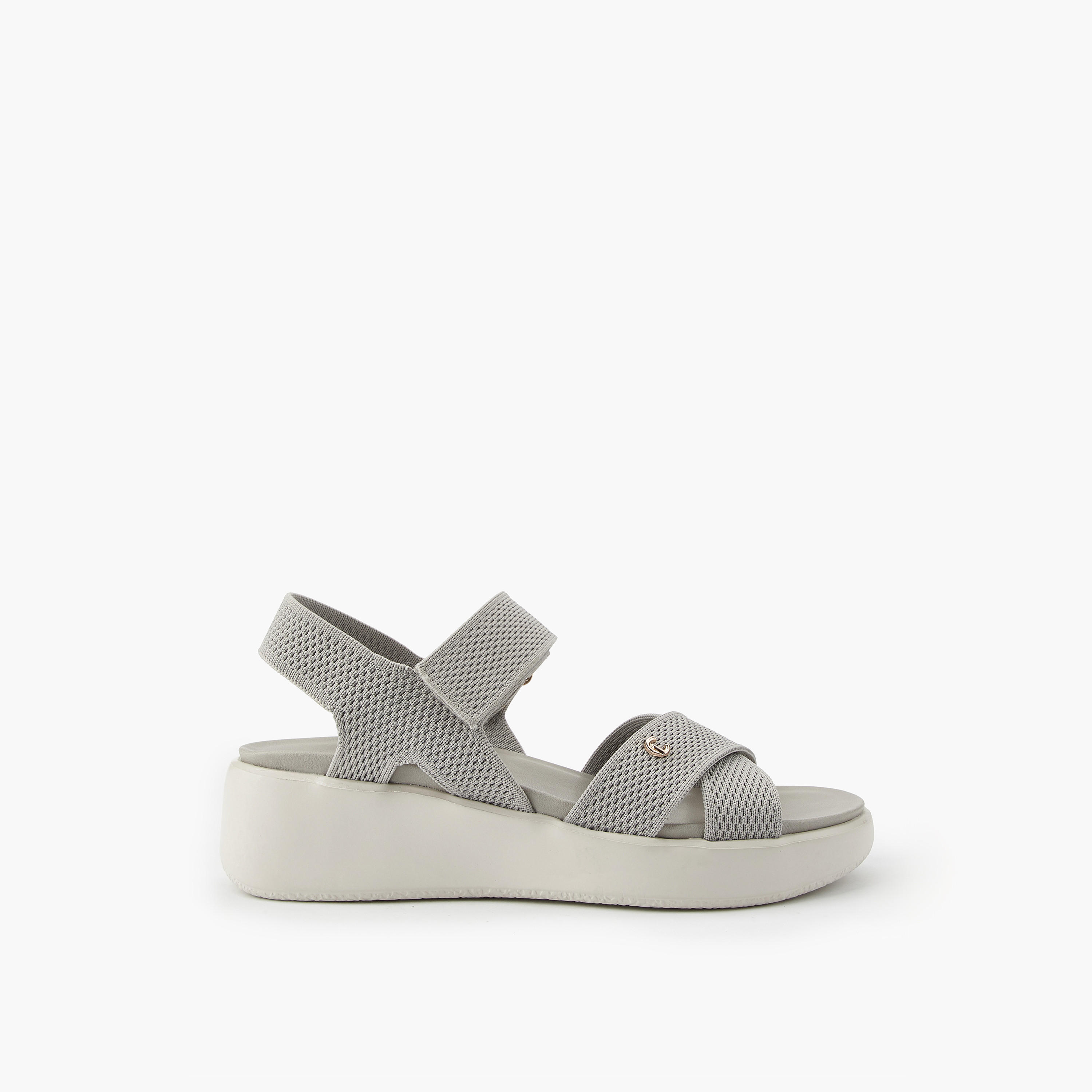 Le Confort Women Cross Strap Flyknit Sandals-women-shoes-sandals-heeled-image-2