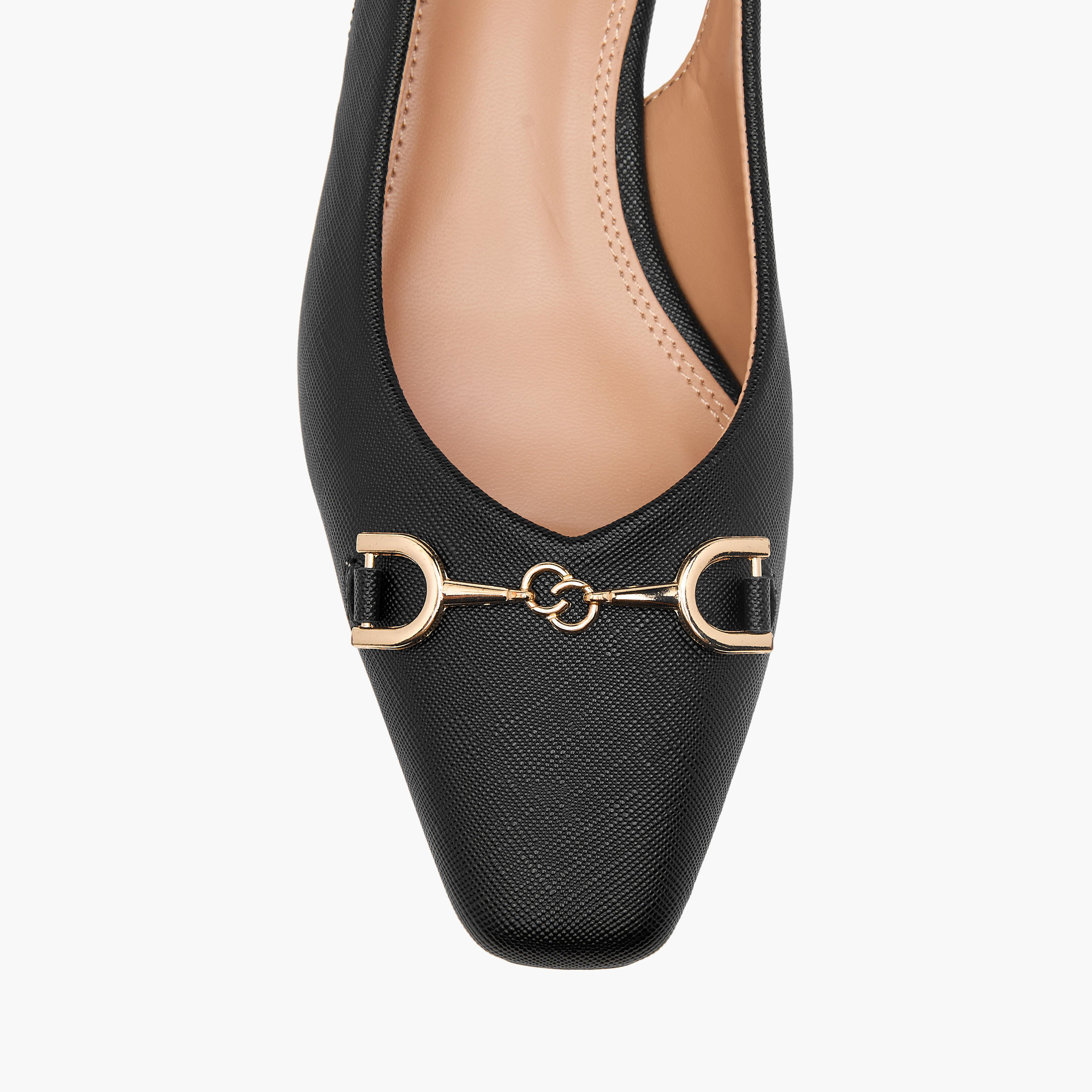 Celeste Women's Solid Slingback Shoes with Block Heels and Metal Accent-women-shoes-heels-image-4