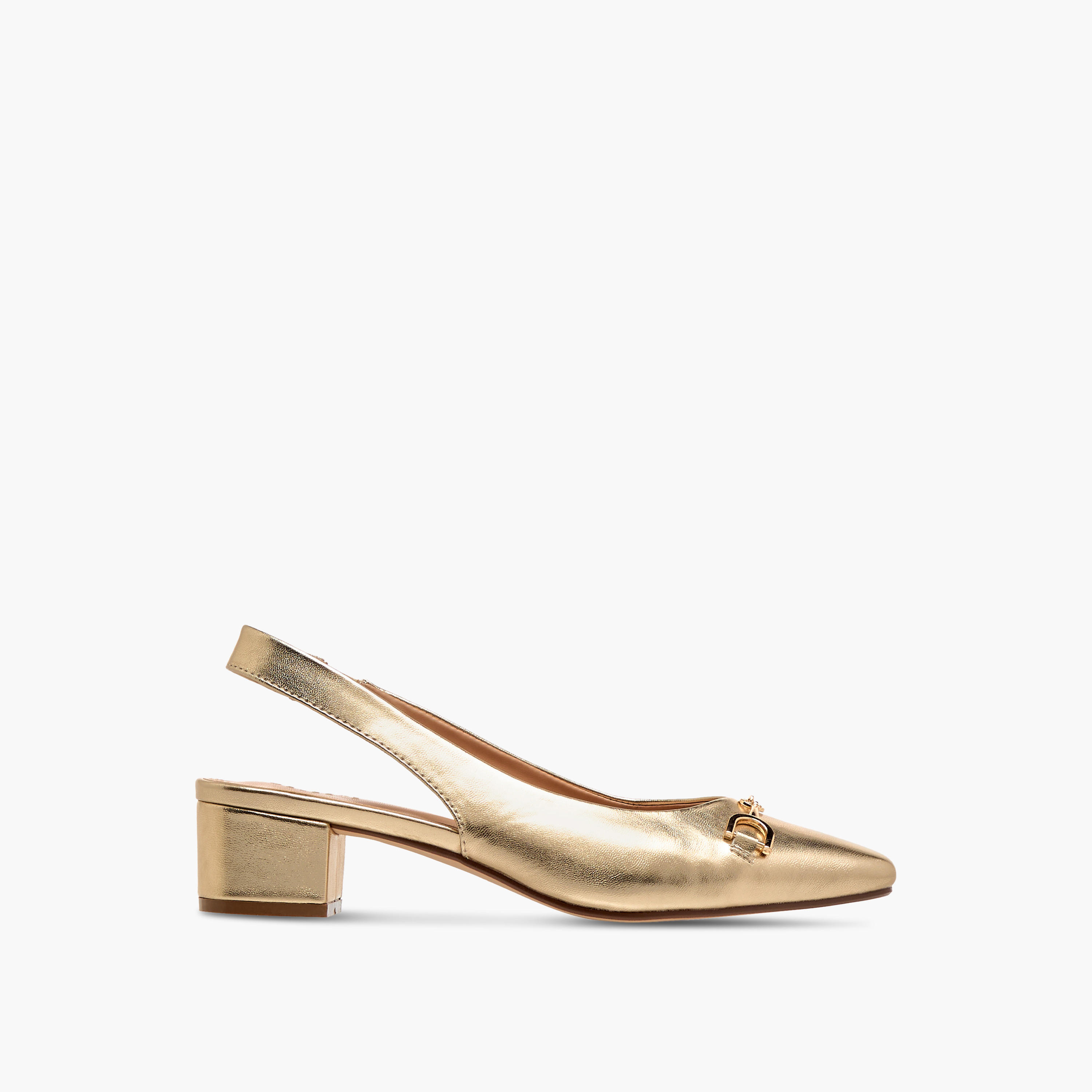 Celeste Women's Solid Slingback Shoes with Block Heels and Metal Accent-women-shoes-heels-image-3
