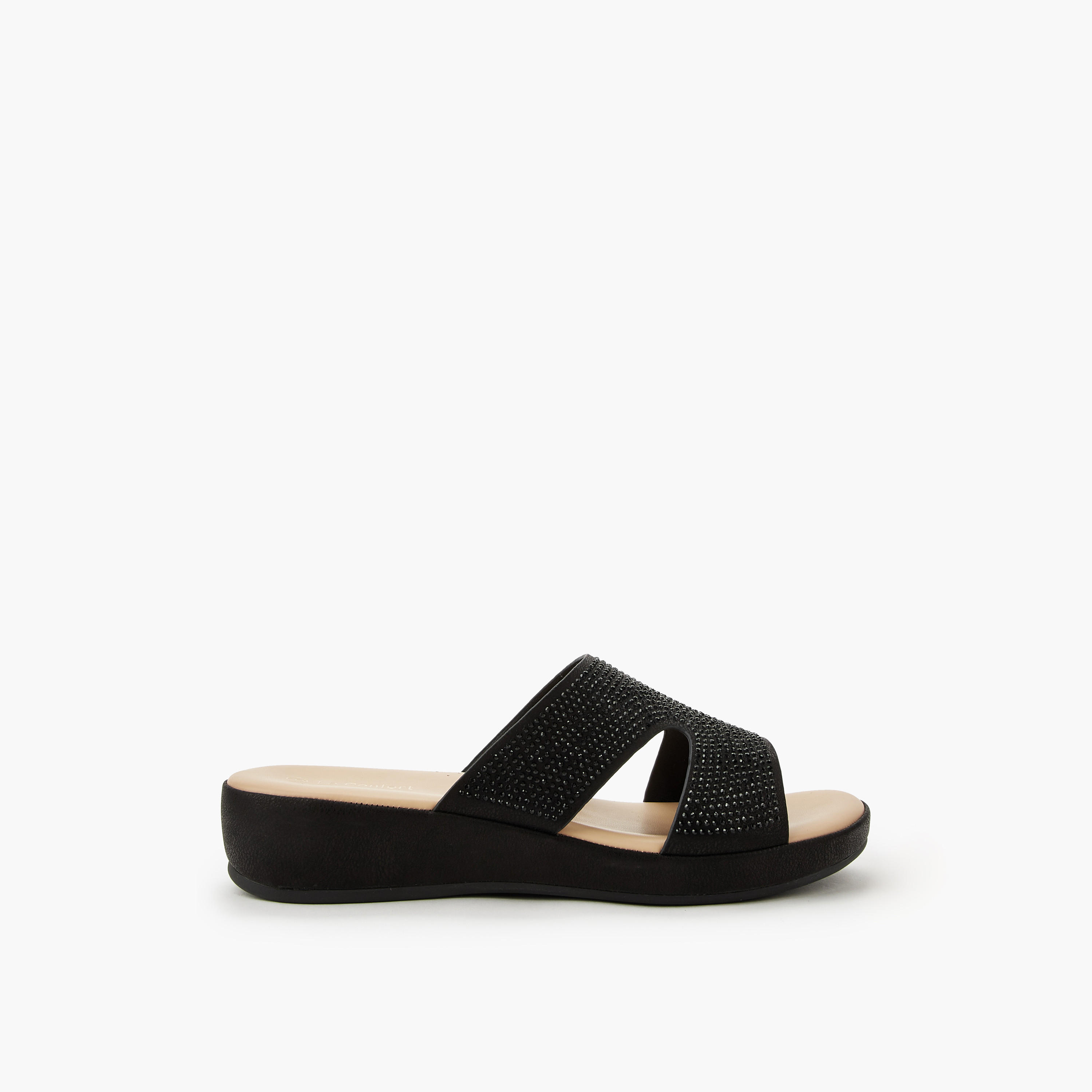 Le Confort Women Perforated Slide Sandals-women-shoes-flats-sandals-image-3