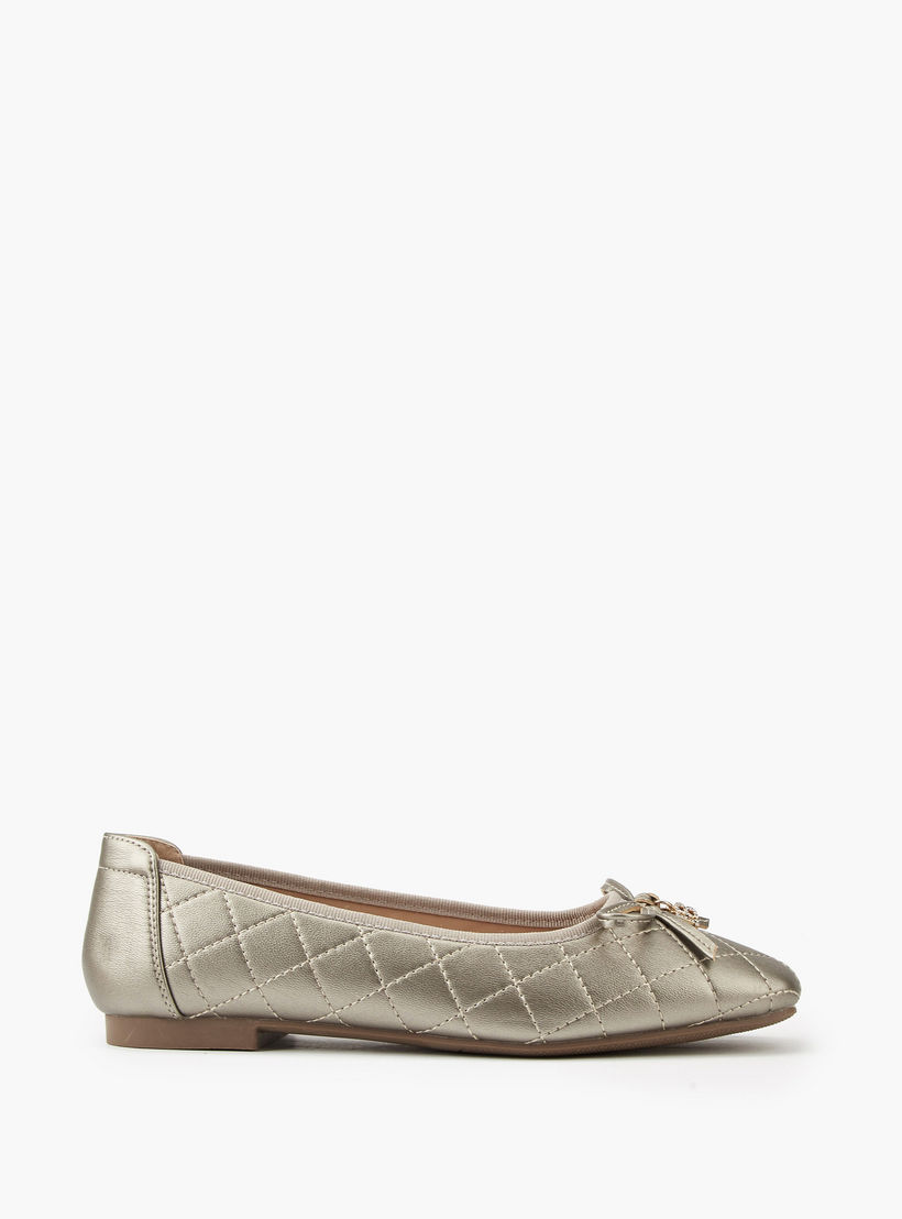 Flora Bella Quilted Ballerina Shoes with Bow Detail-women-shoes-flats-ballerinas-image-2