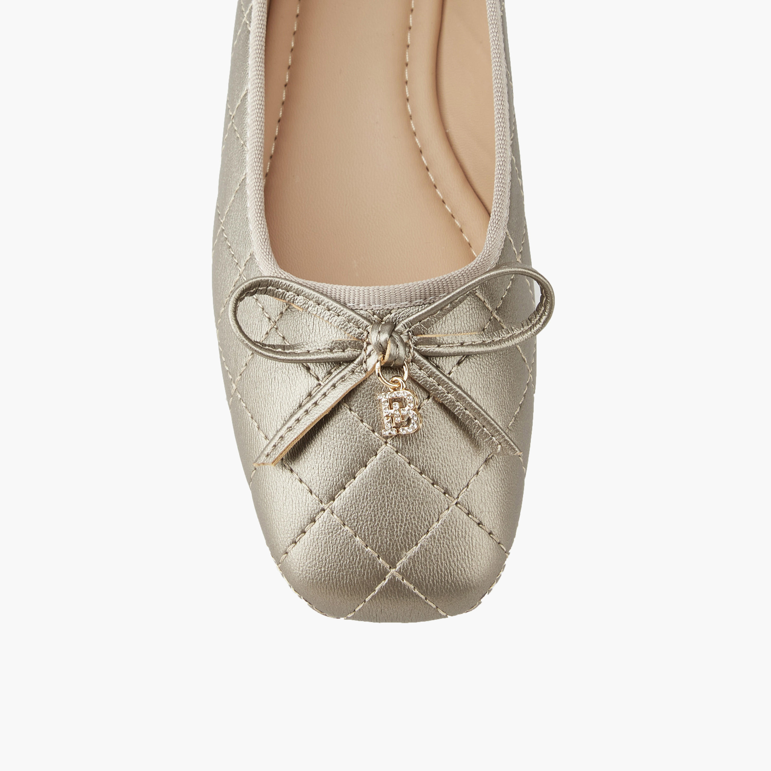 Flora Bella Quilted Ballerina Shoes with Bow Detail-women-shoes-flats-ballerinas-image-4
