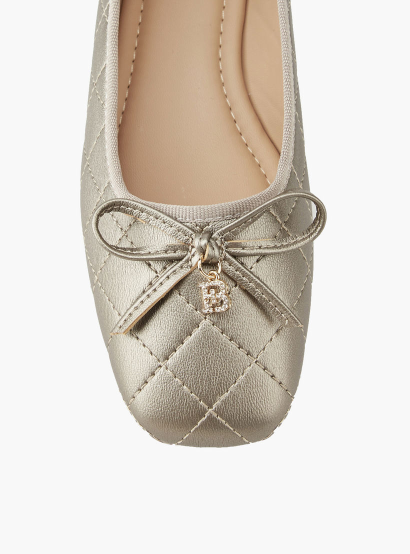 Flora Bella Quilted Ballerina Shoes with Bow Detail-women-shoes-flats-ballerinas-image-4